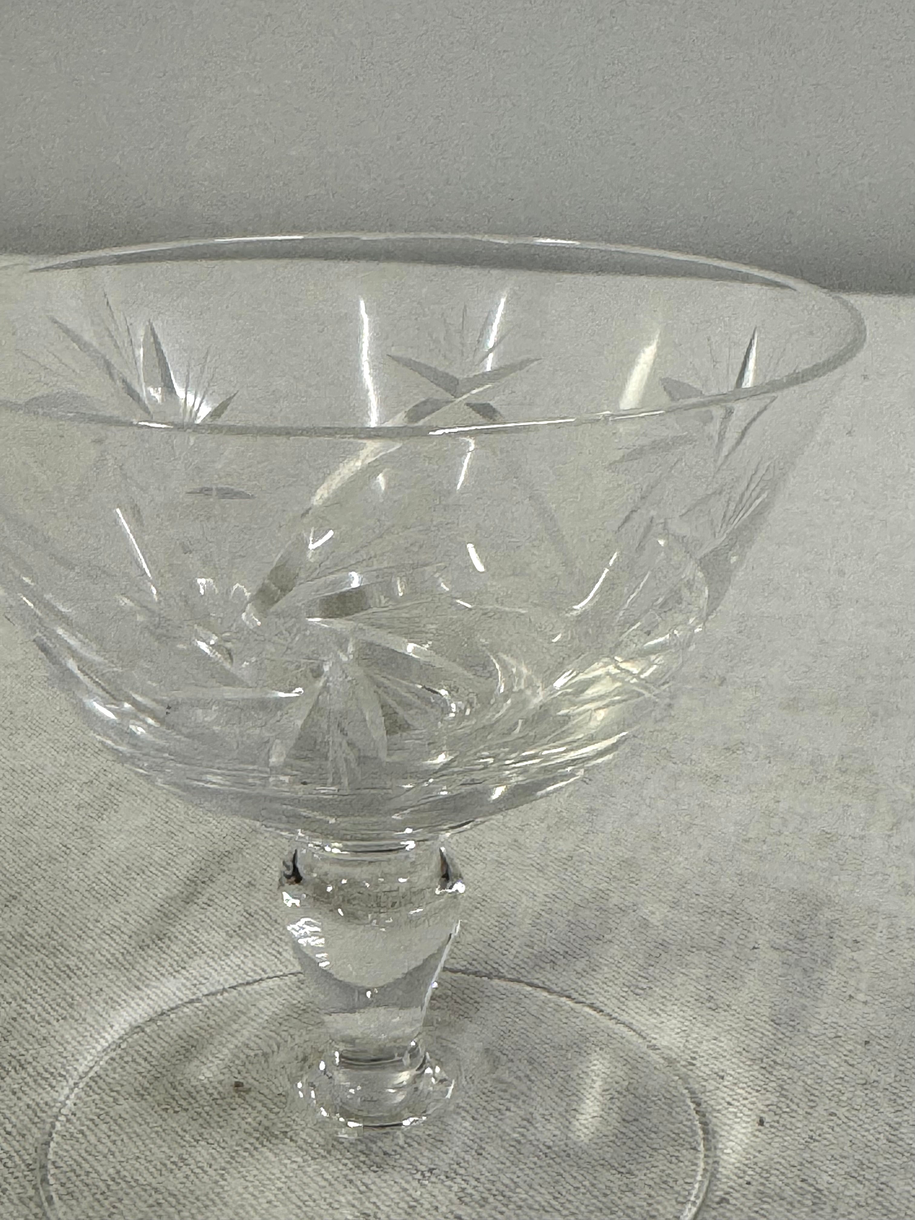 Pinwheel Crystal Coupes Set of 8