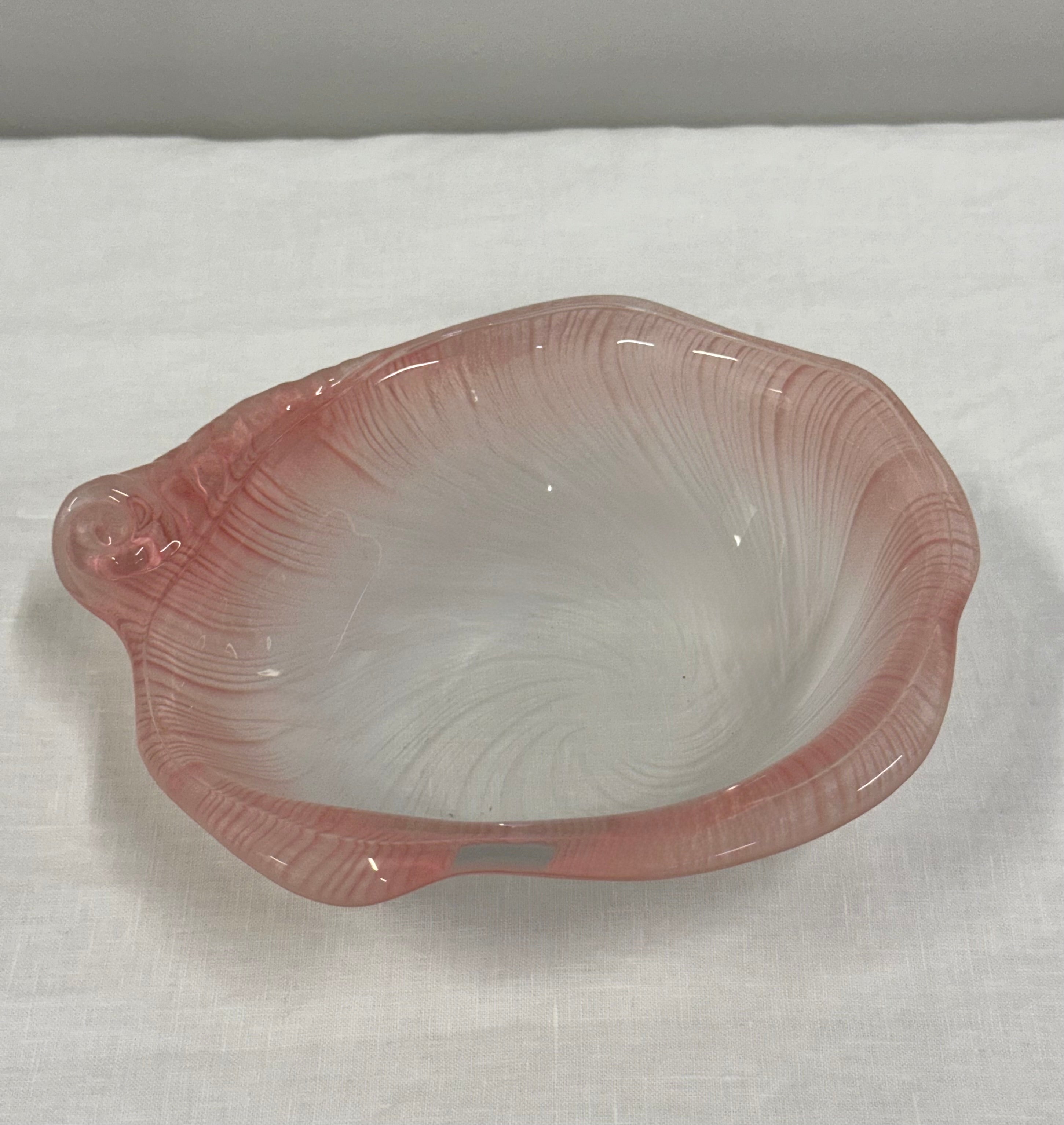 Vintage MIKASA Opaline Pink 8" Seashell Bowl