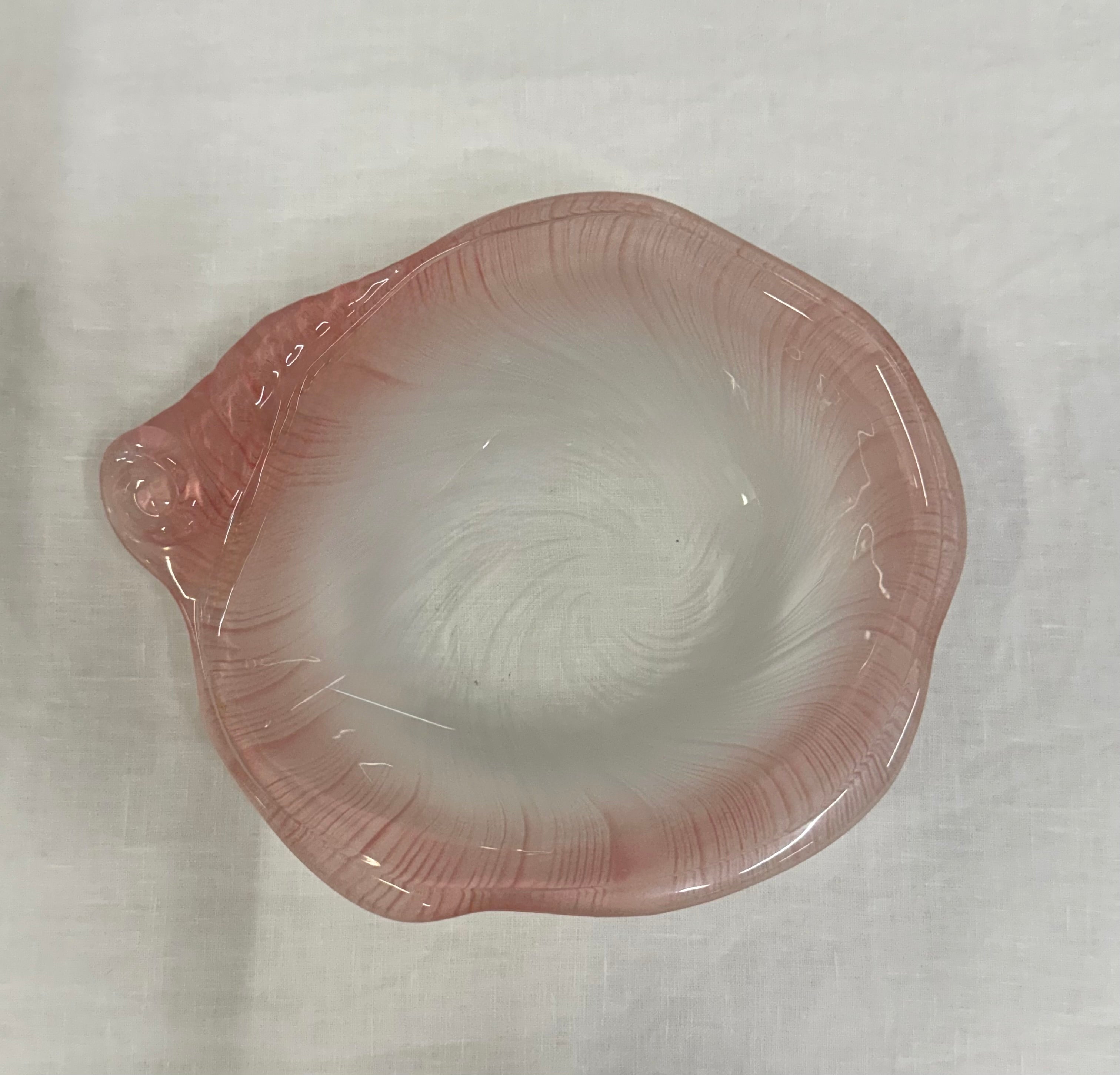 Vintage MIKASA Opaline Pink 8" Seashell Bowl