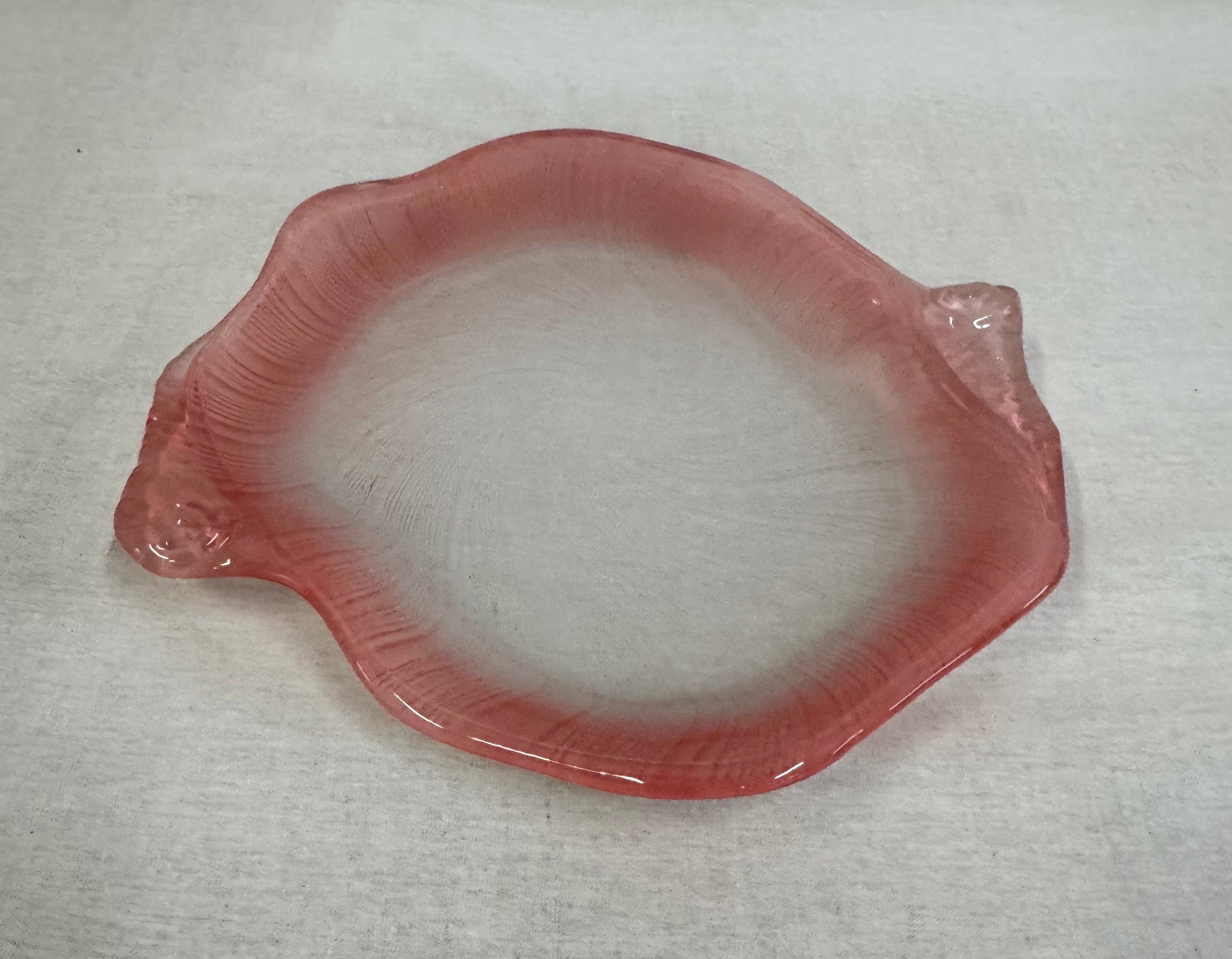 Vintage MIKASA Opaline Pink 16" Seashell Platter