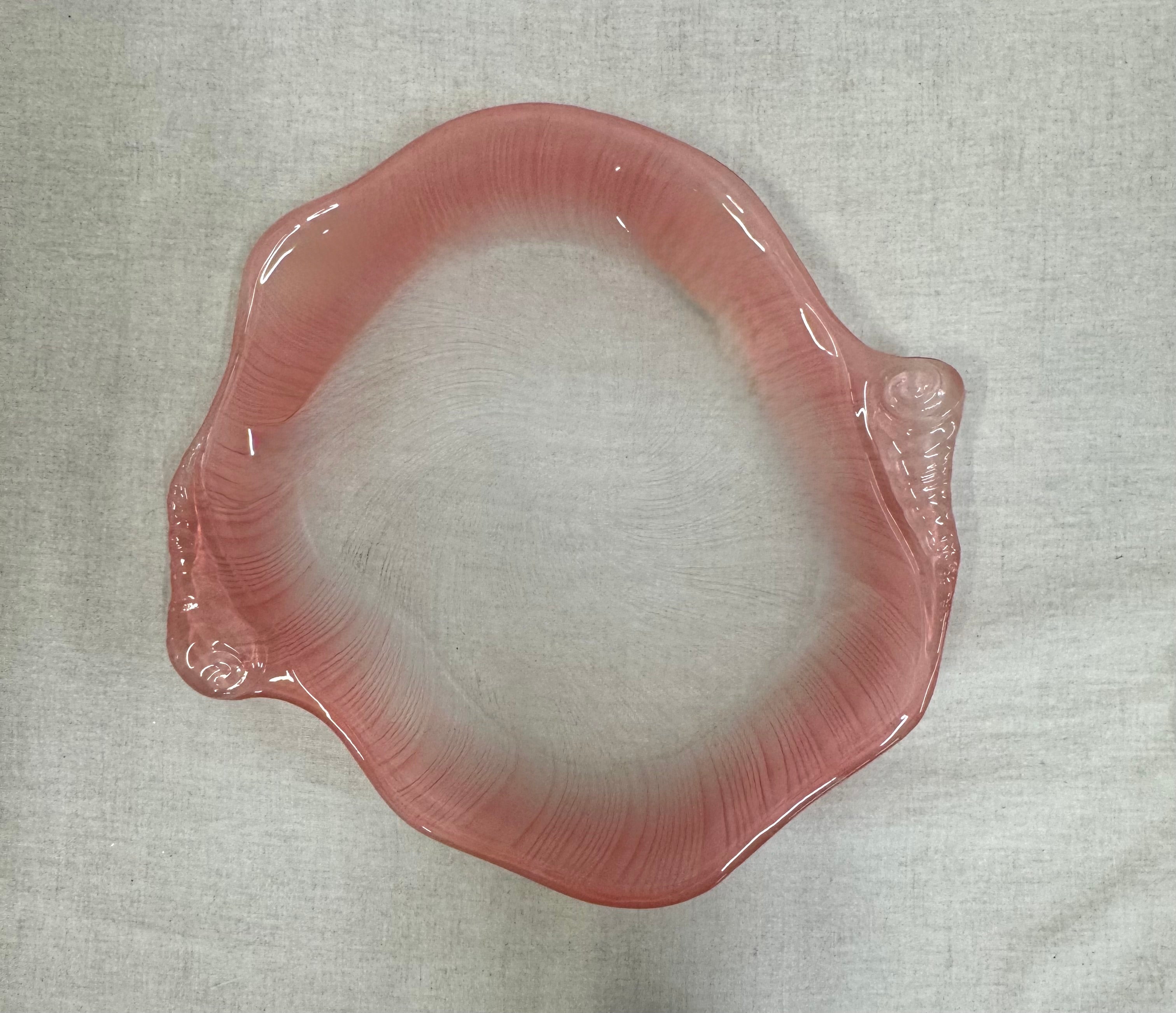 Vintage MIKASA Opaline Pink 16" Seashell Platter