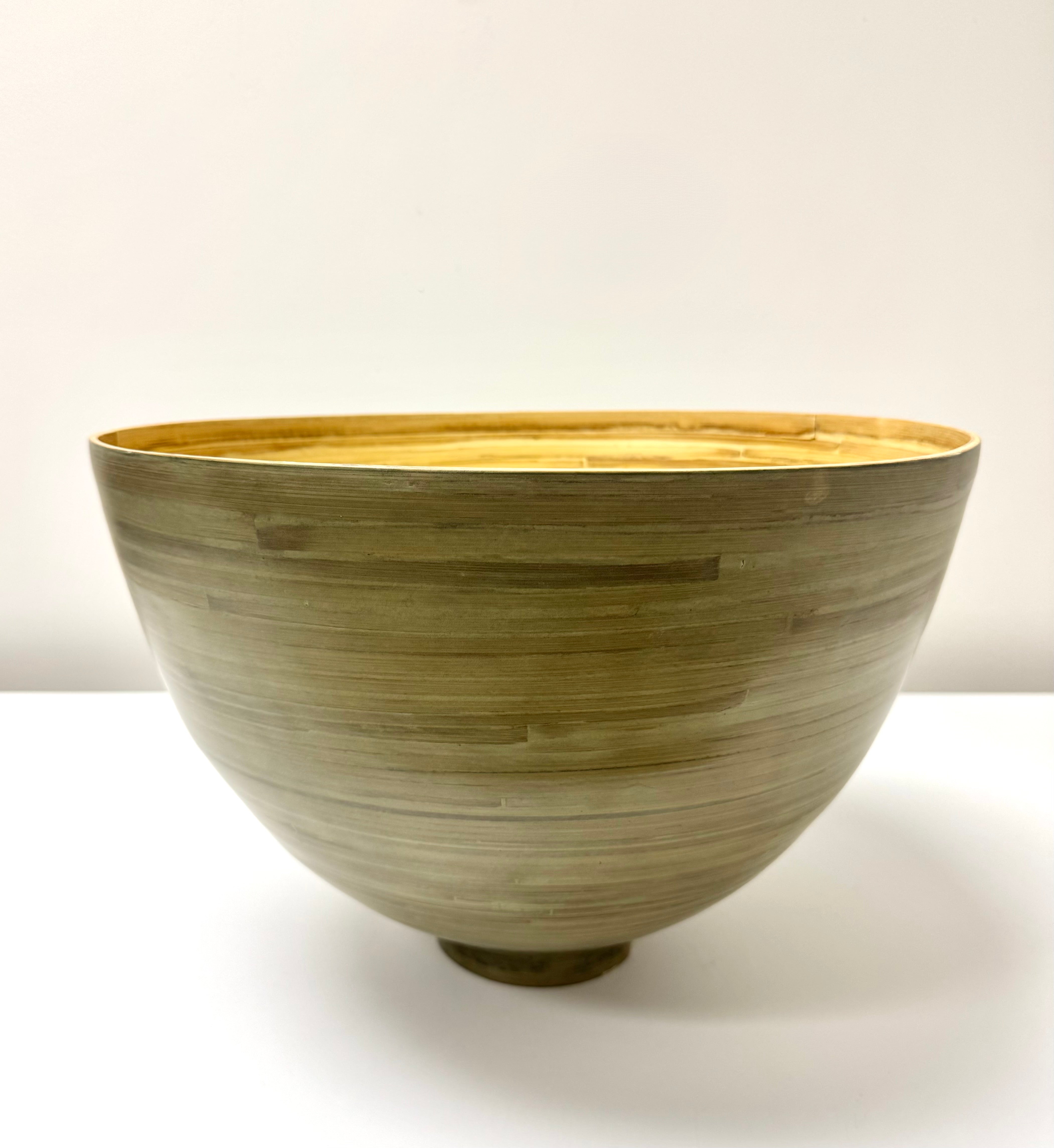 Celery Green Bamboo Footed Bowl