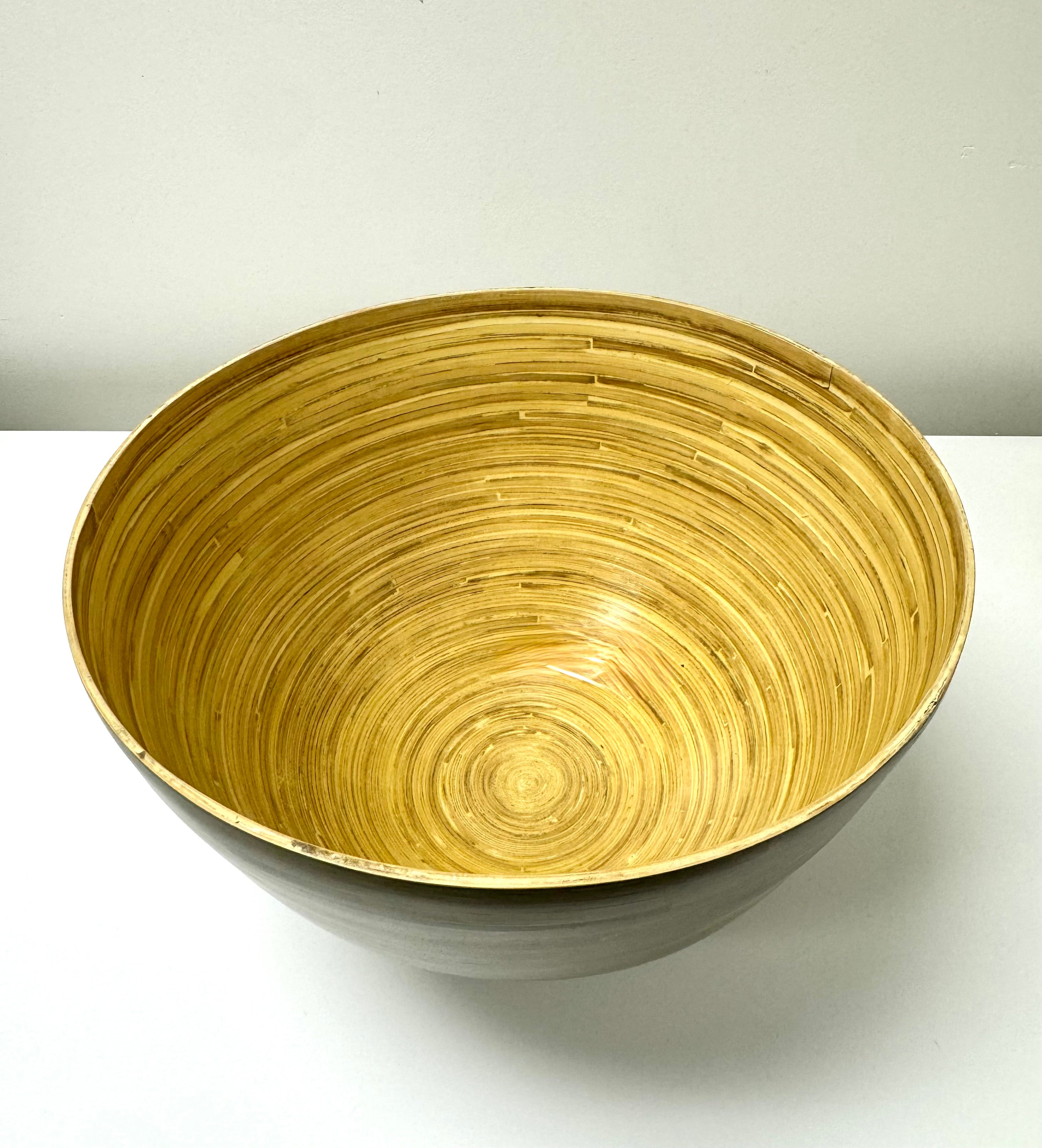 Celery Green Bamboo Footed Bowl