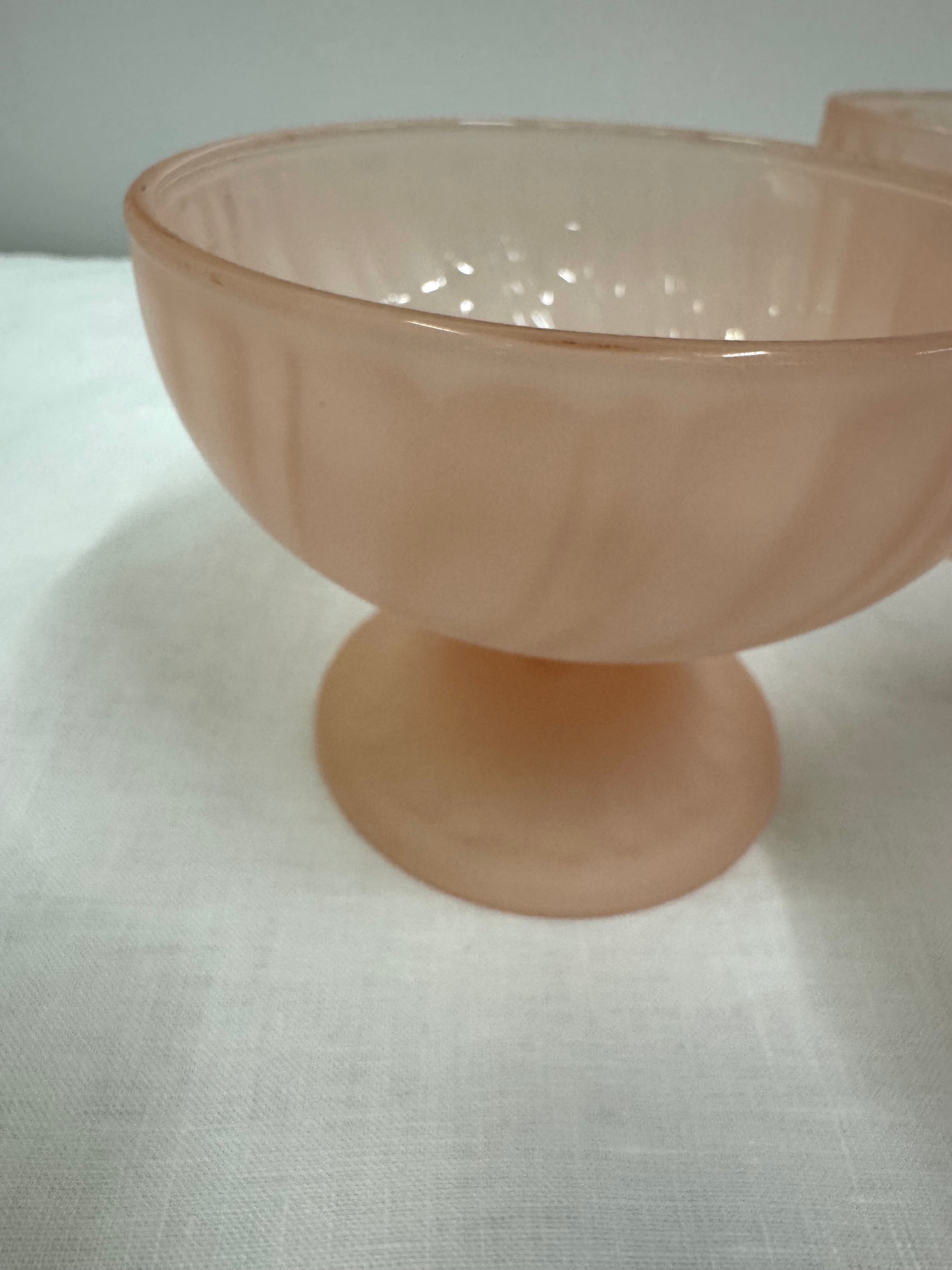 Vintage AROROC FRANCE Stemmed Dessert Bowls Set of 4