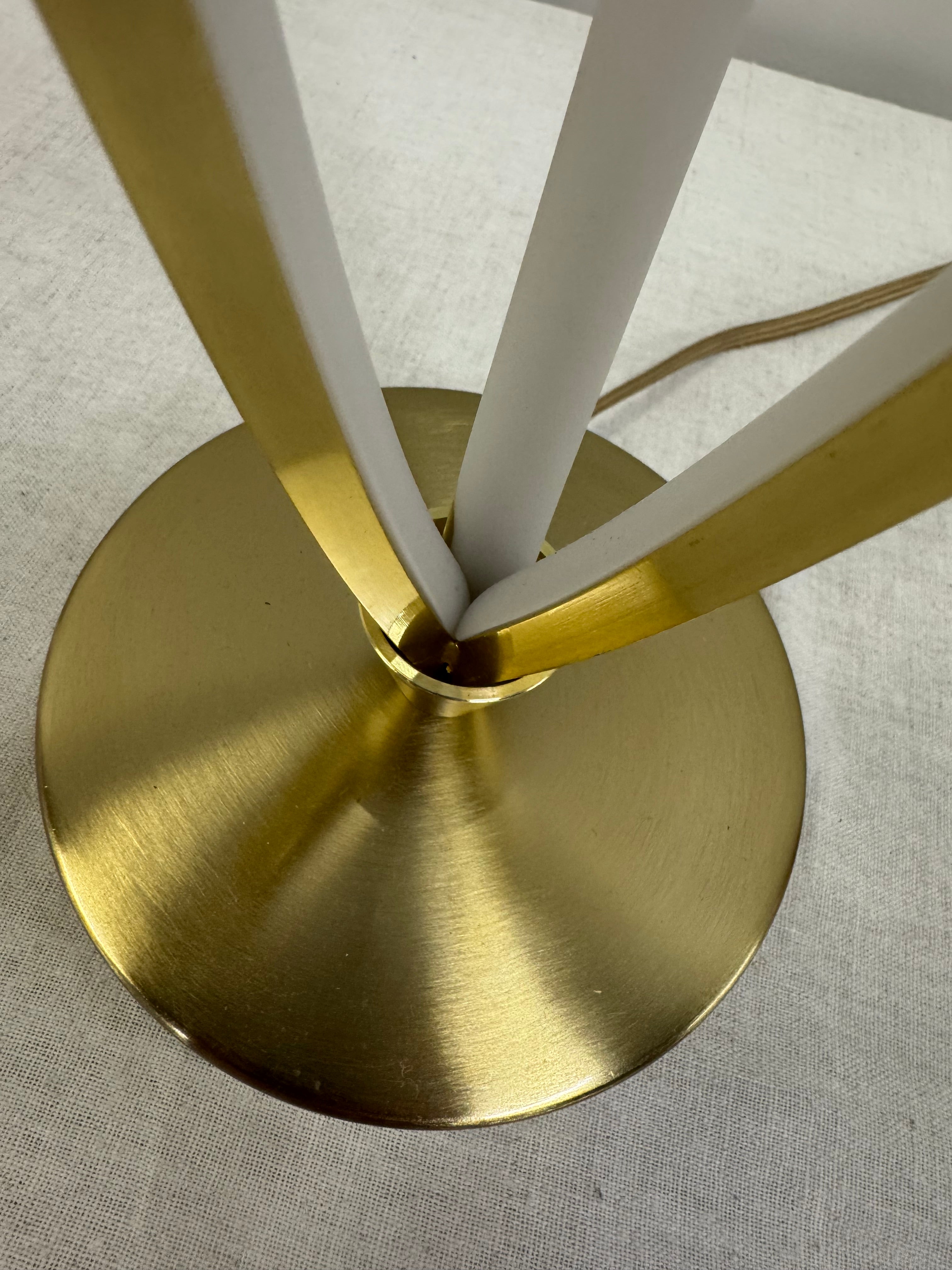 Modern Brushed Brass 28" LED Table Lamp