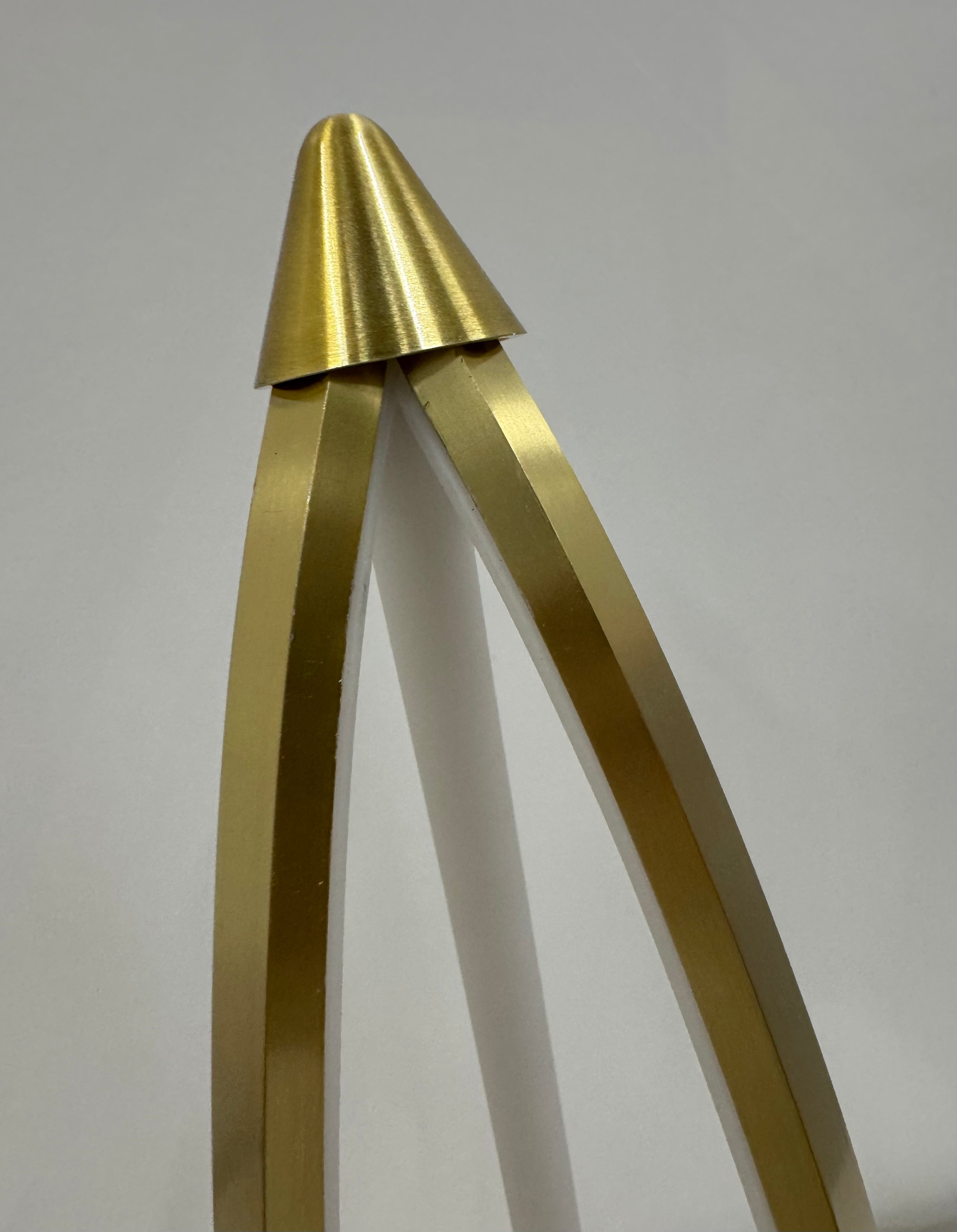 Modern Brushed Brass 28" LED Table Lamp