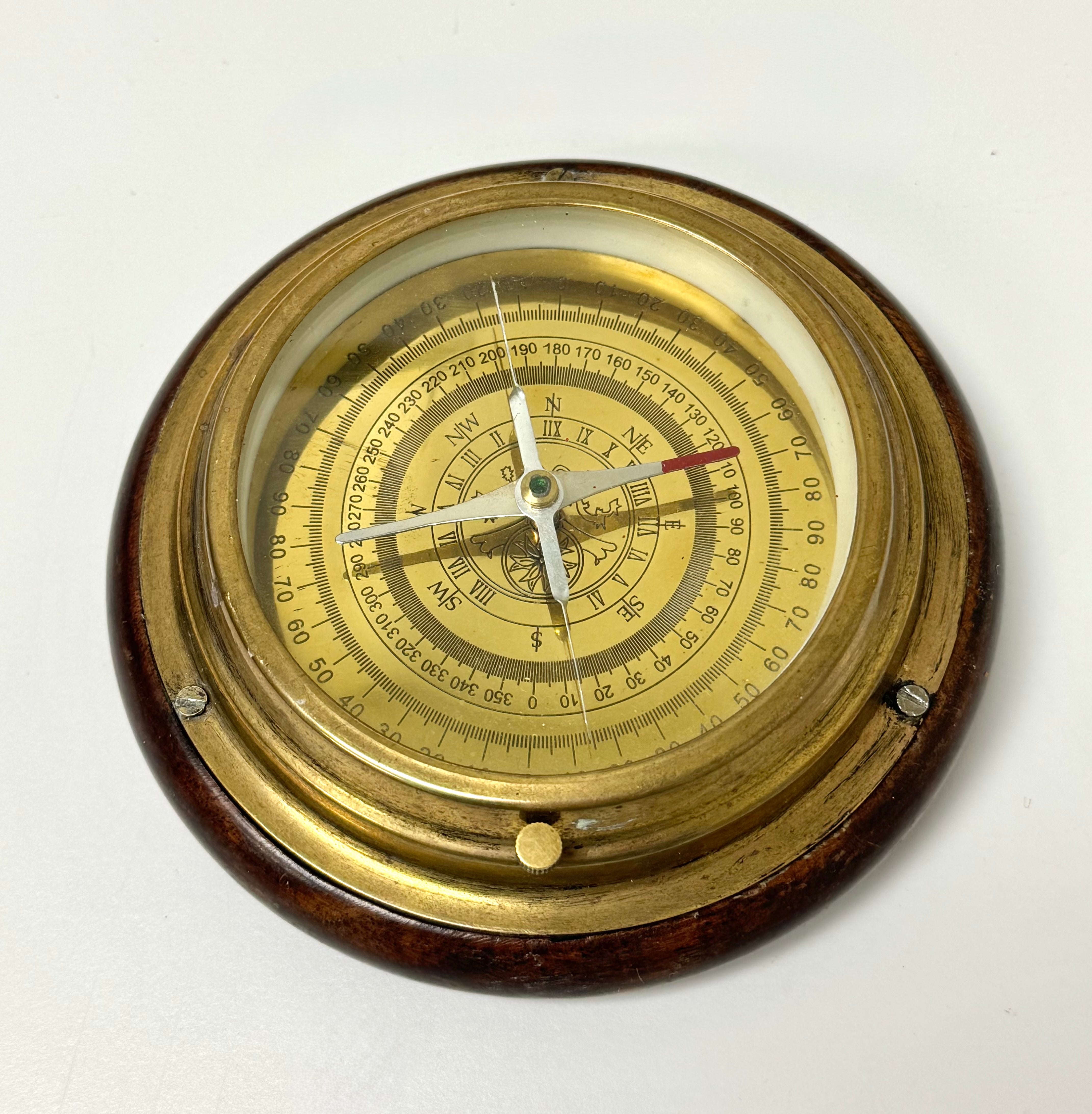 Antique Nautical Desk Compass