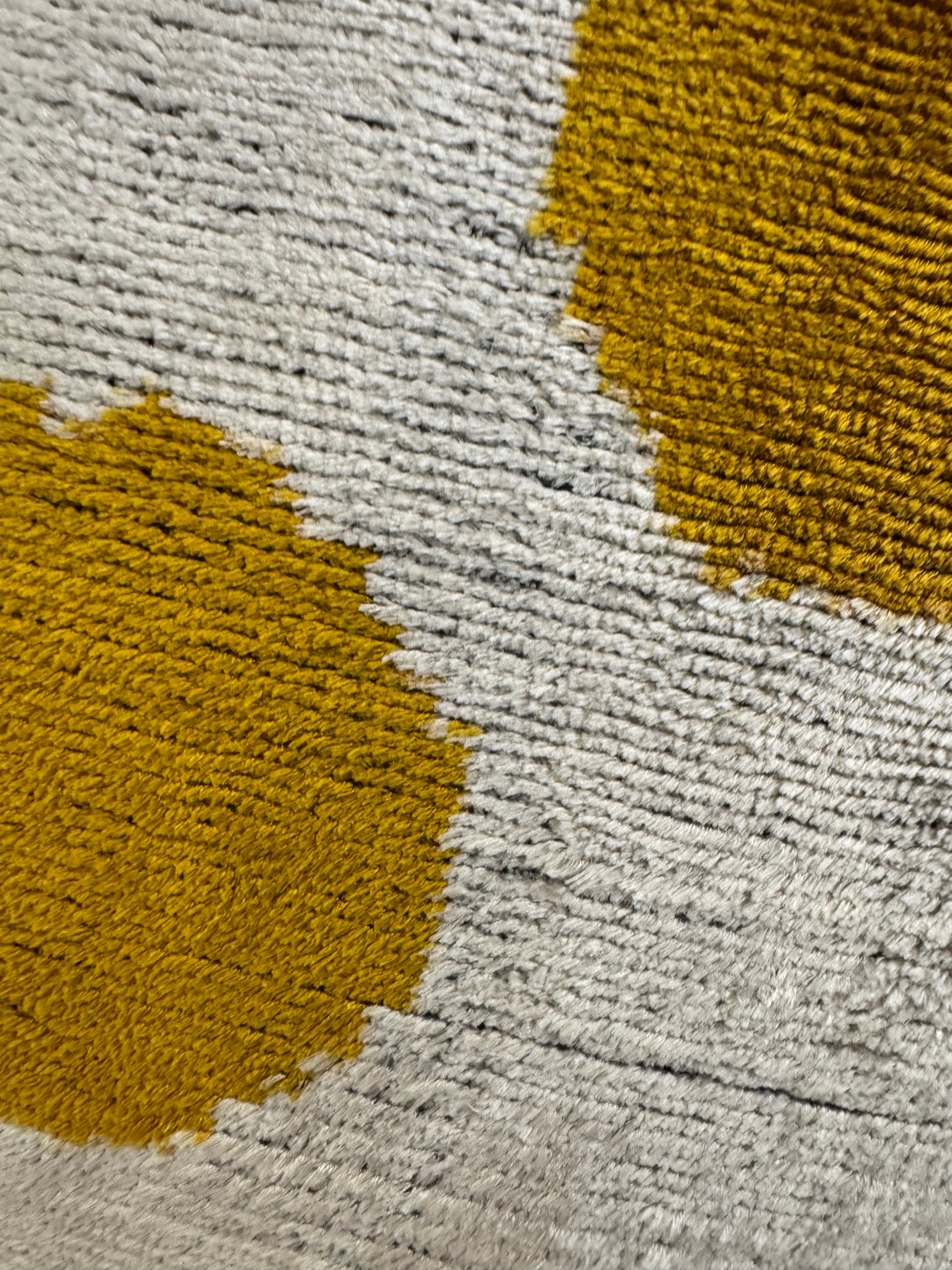 Golden Dot Silk Ikat Velvet 19" Pillow