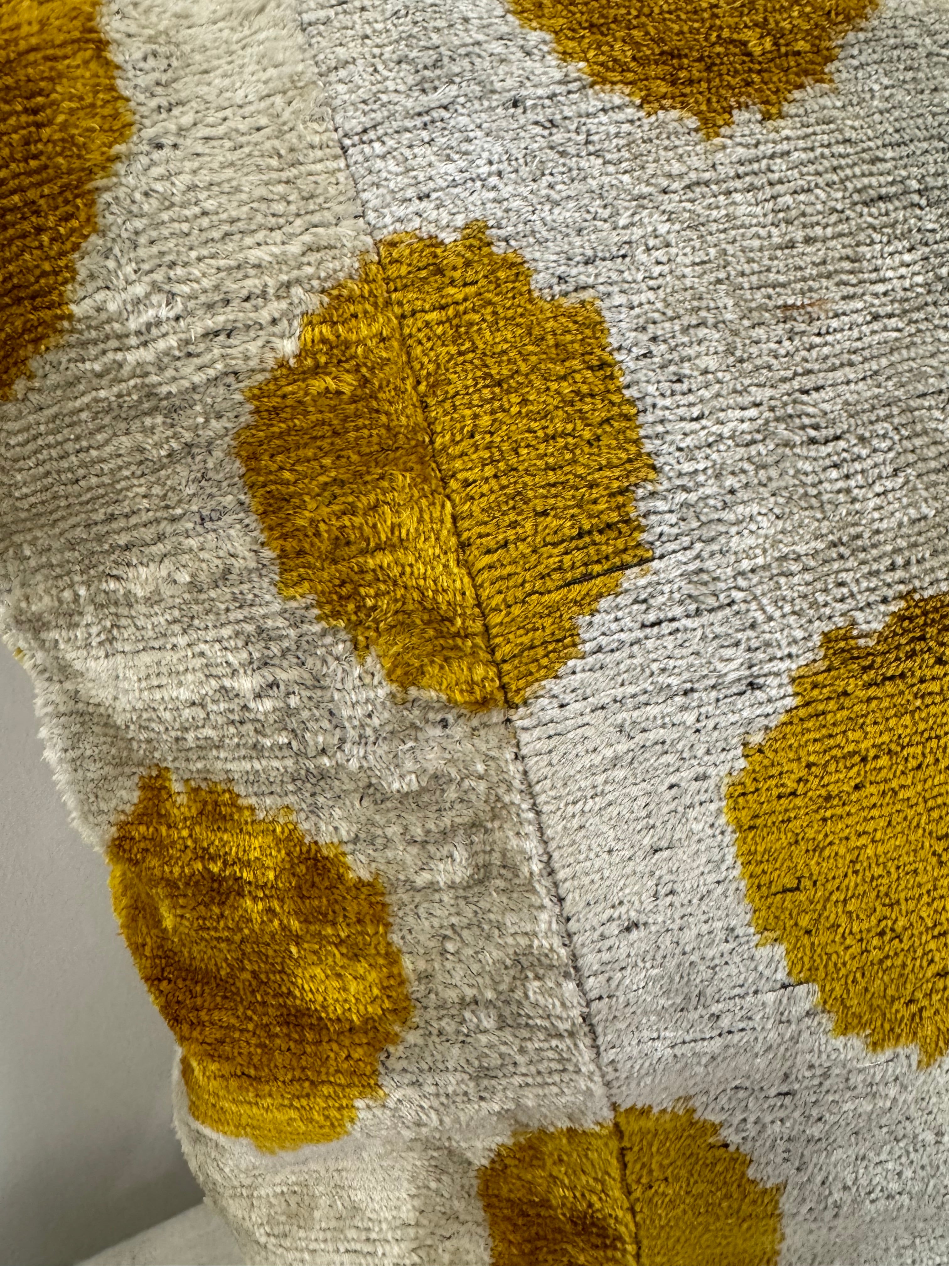 Golden Dot Silk Ikat Velvet 19" Pillow