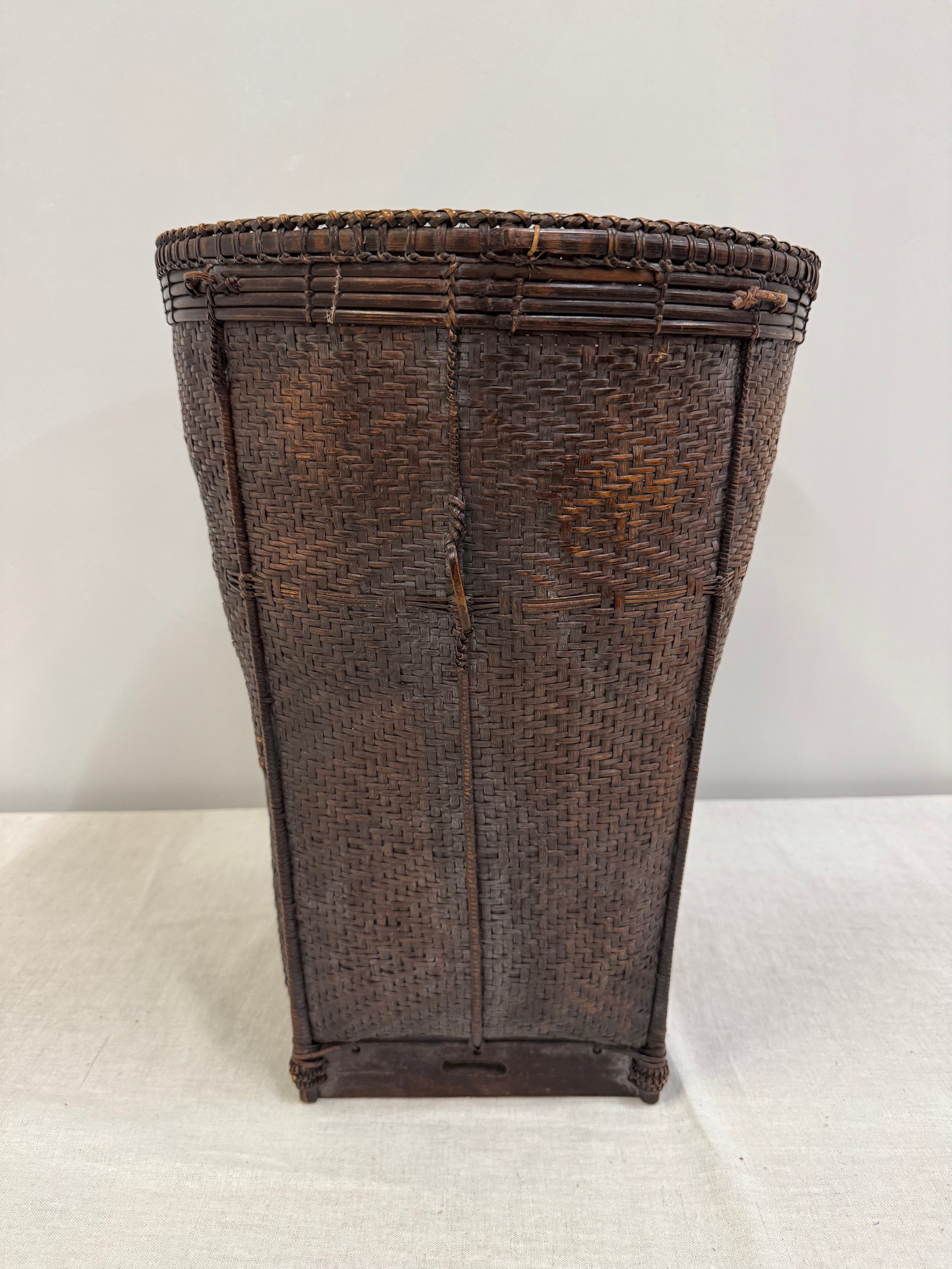 Hand-woven 19" Rattan Basket