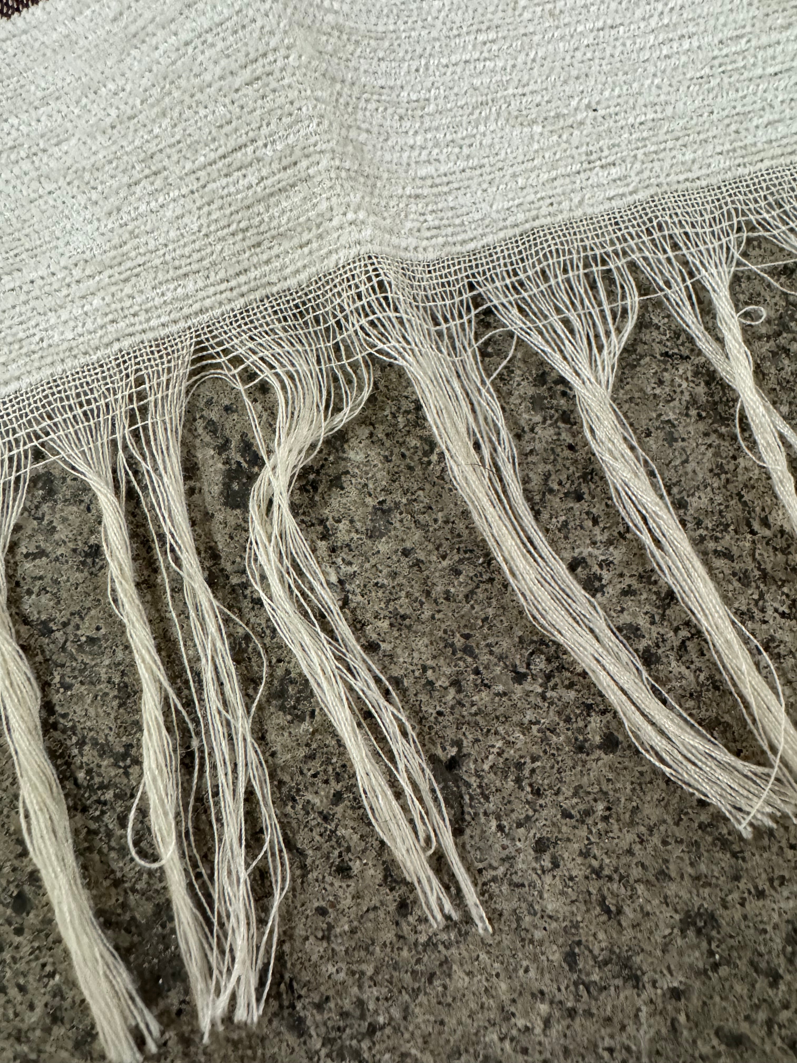 Shimmer Cotton Neutral Stripe 67" x 120" Throw