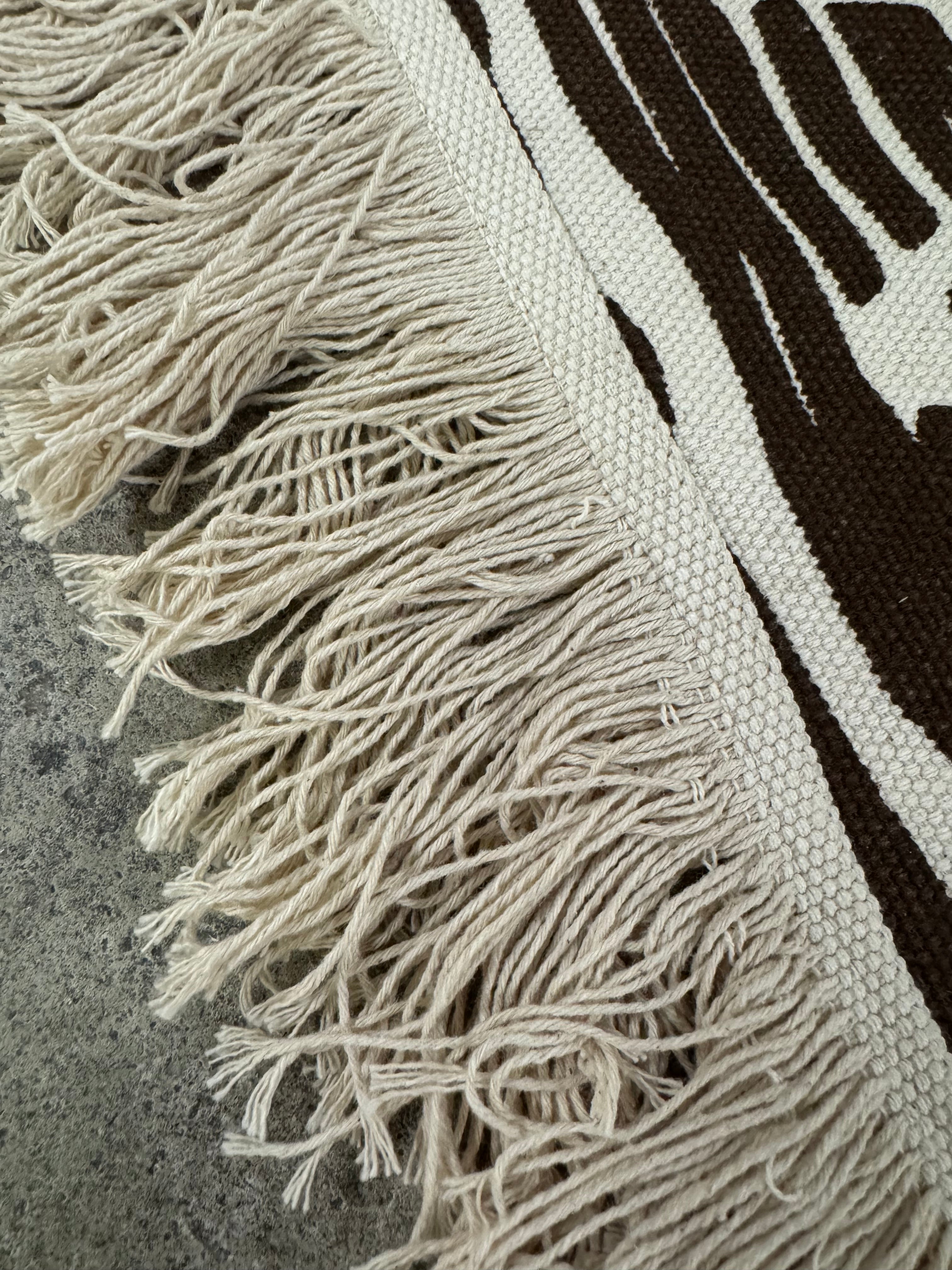 Balinese Brown & Ivory Geometric 53" x 97" Throw Rug