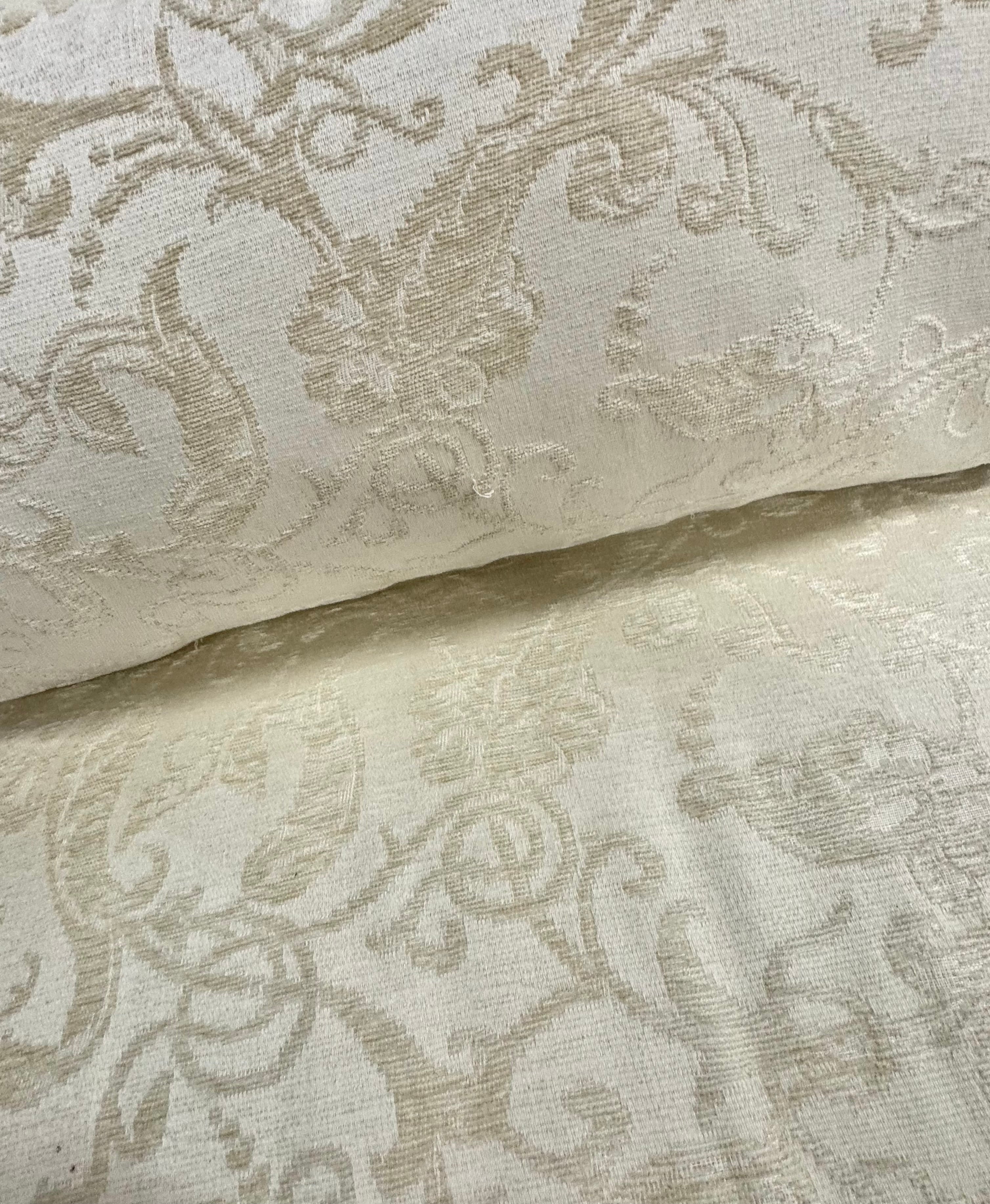 Custom DREXEL HERITAGE Cream Damask Bergere Chair