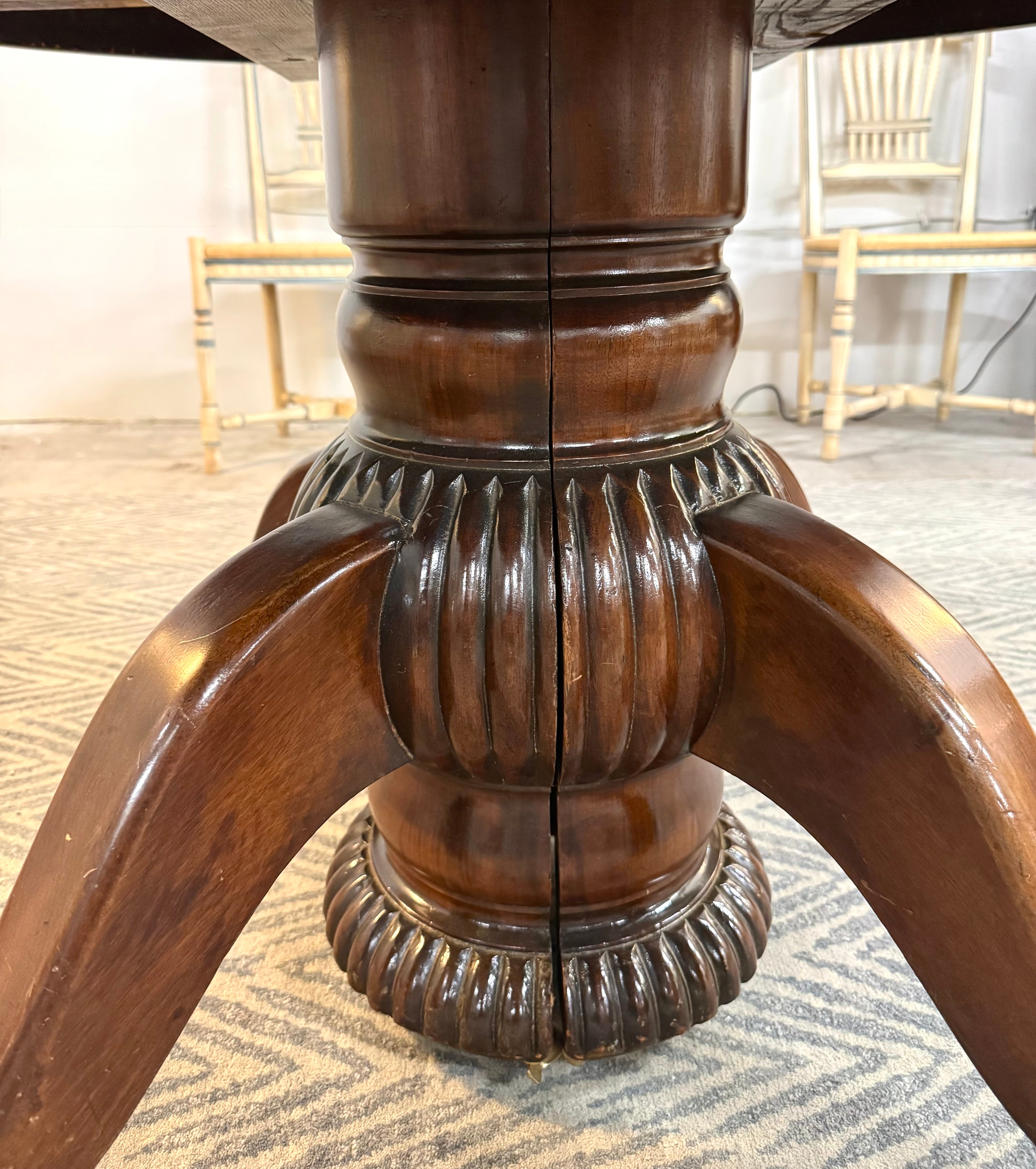 Antique Mahogany 48" Pedestal Table