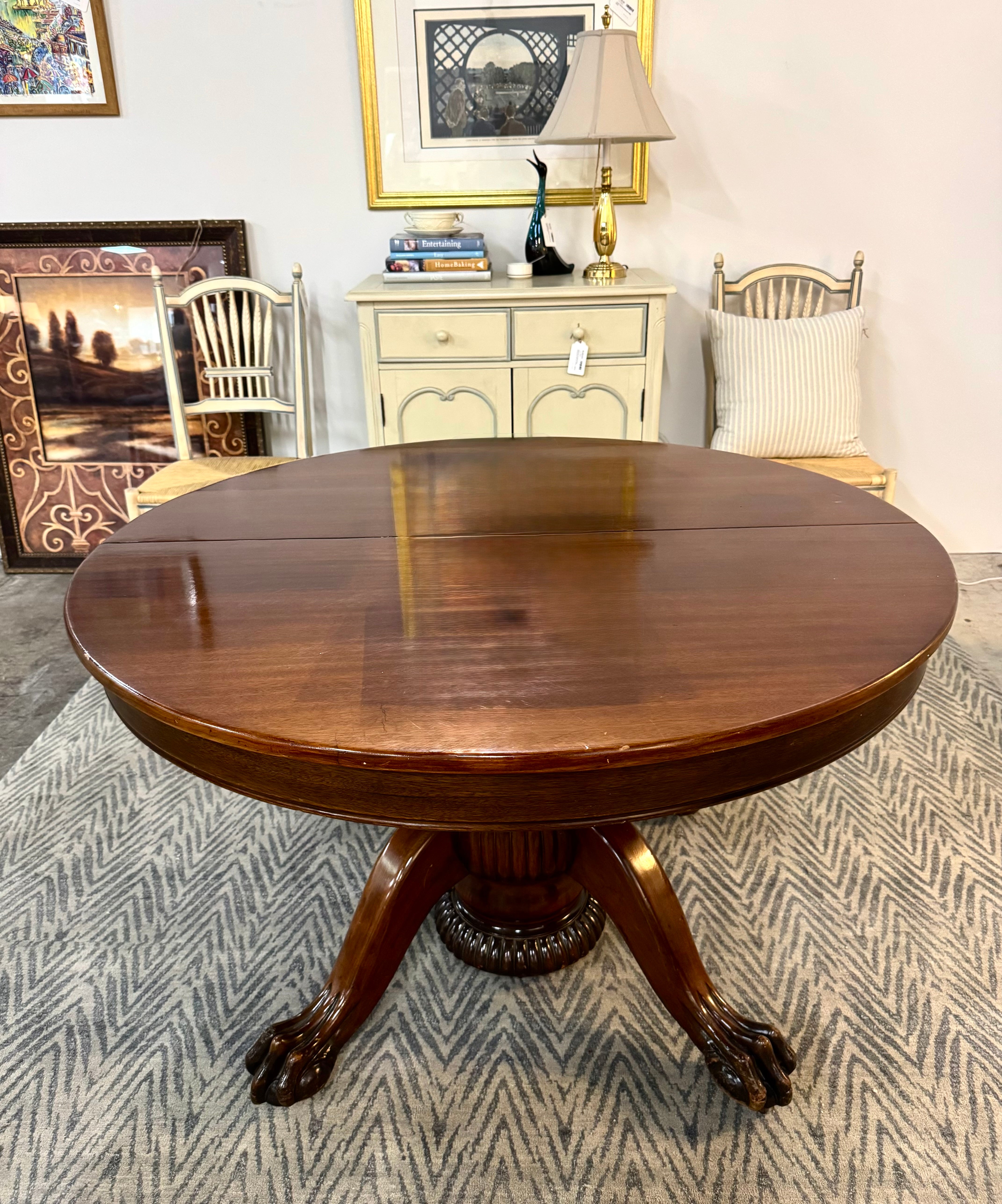 Antique Mahogany 48" Pedestal Table