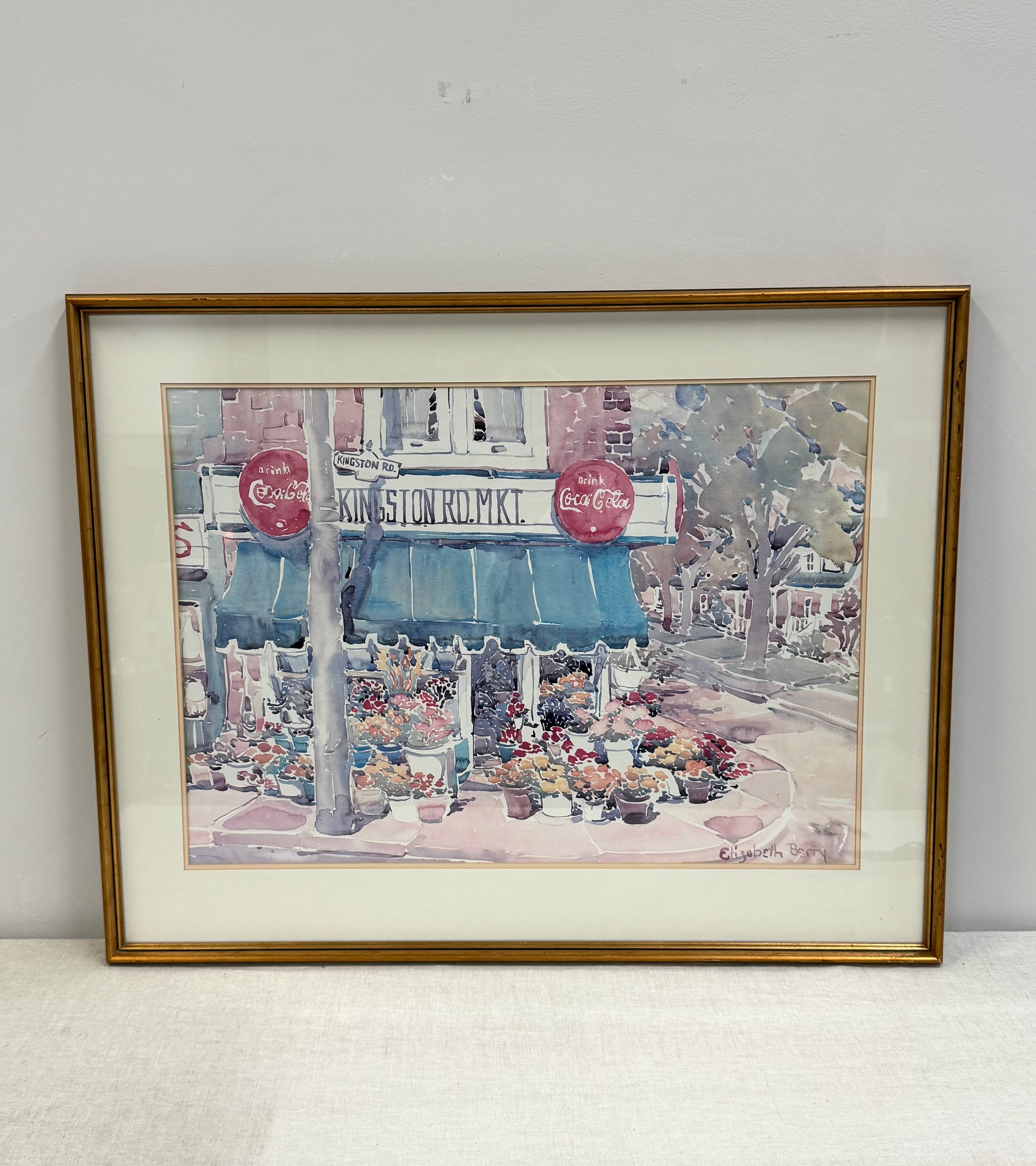 'Kingston Rd. Market' Original Watercolour