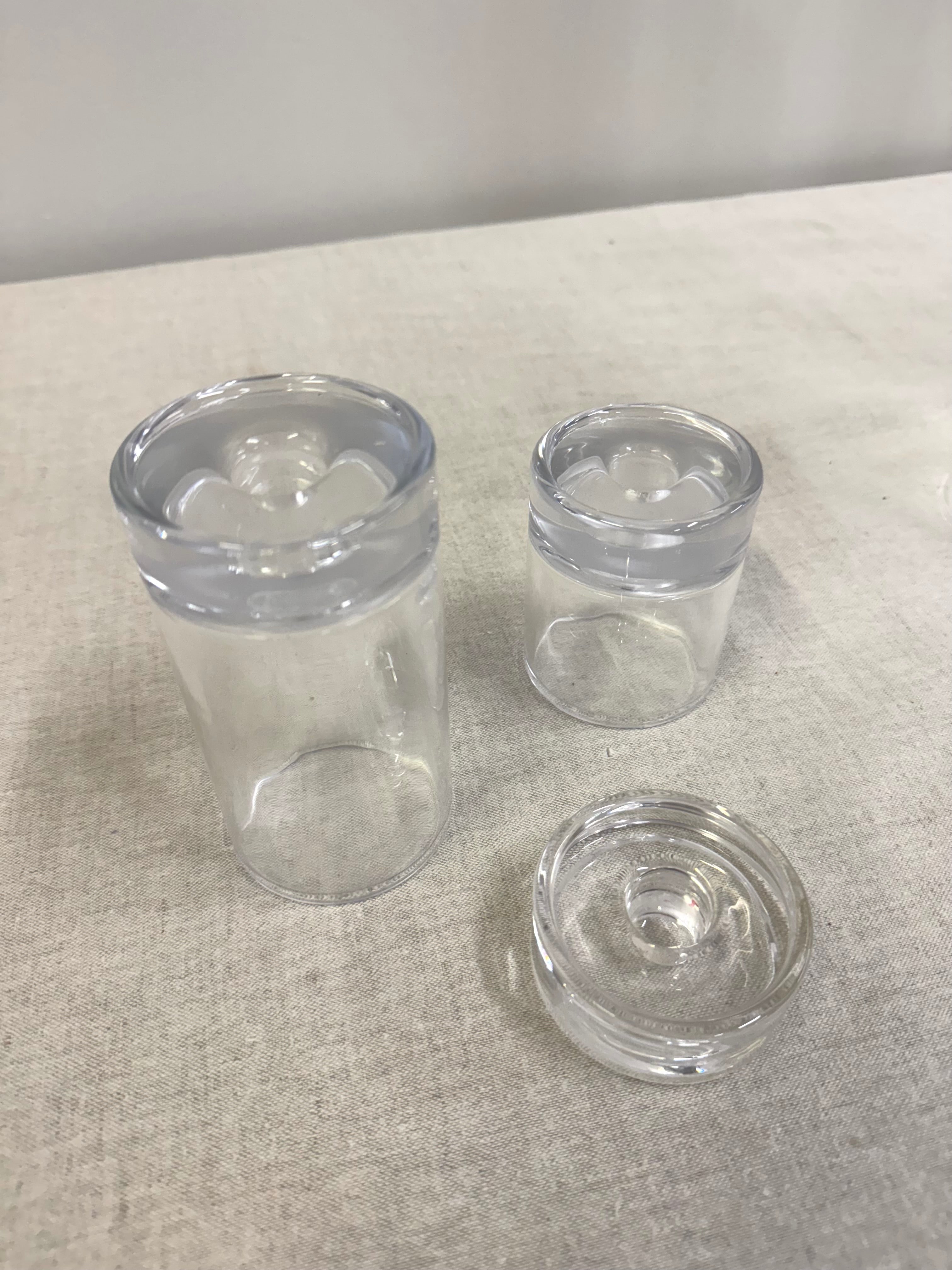 Glass Hurricane Candle Holders Set of 3 (6 pieces)
