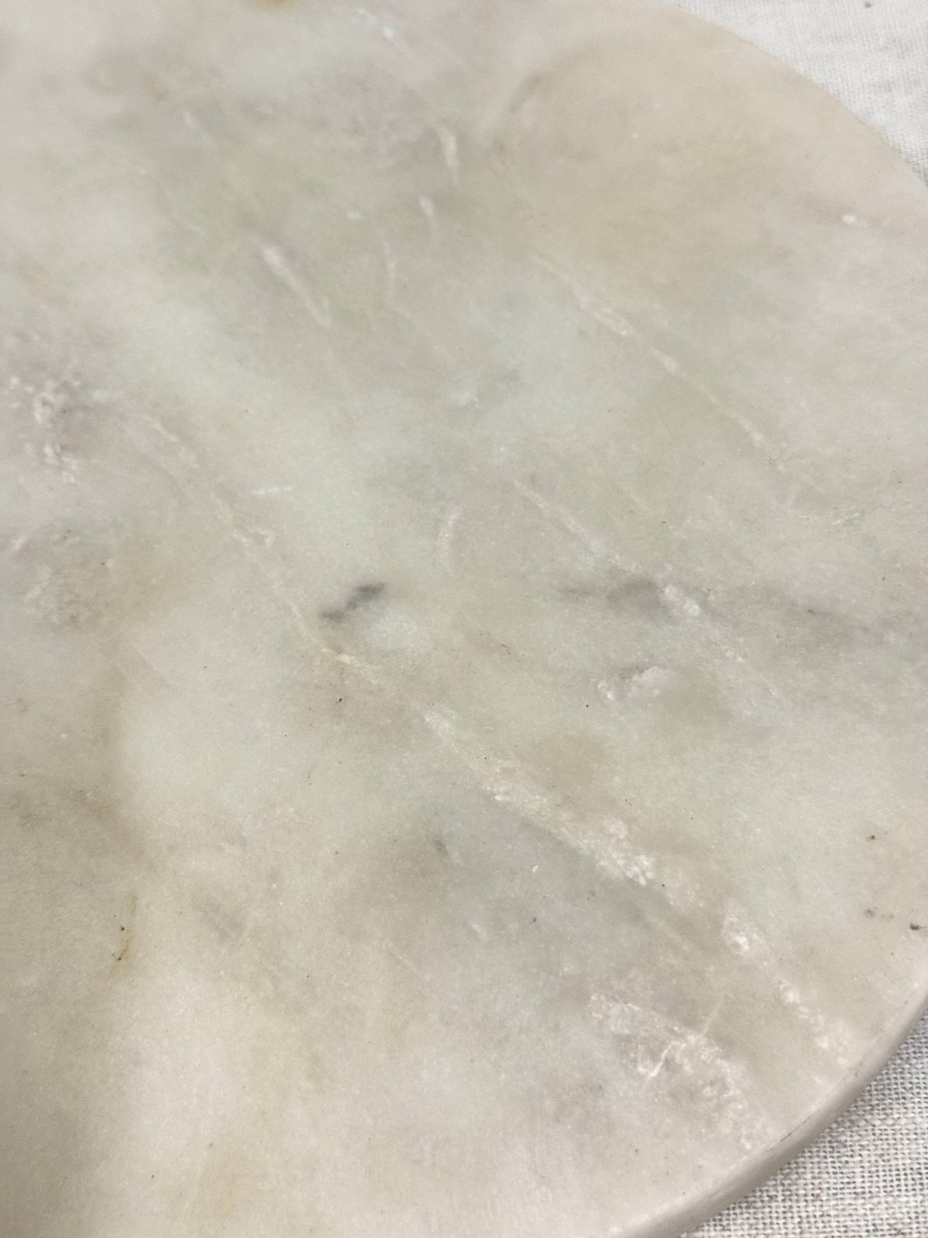 White Marble & Wood Oblong Board