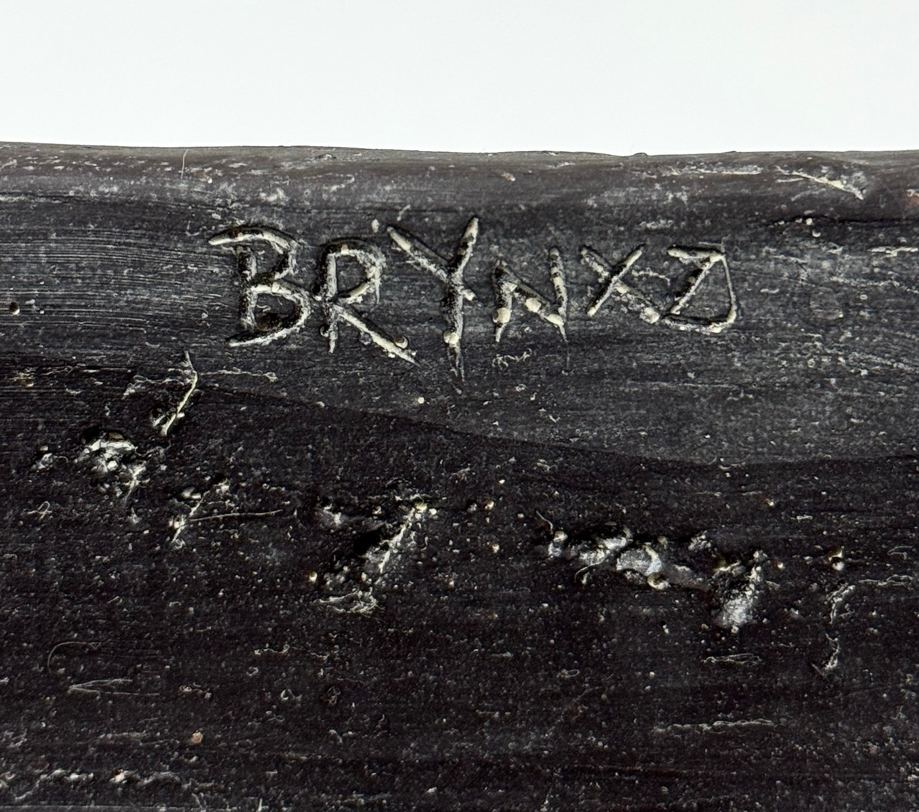 BRYNXZ Dark Gray Concrete Oblong Bowl