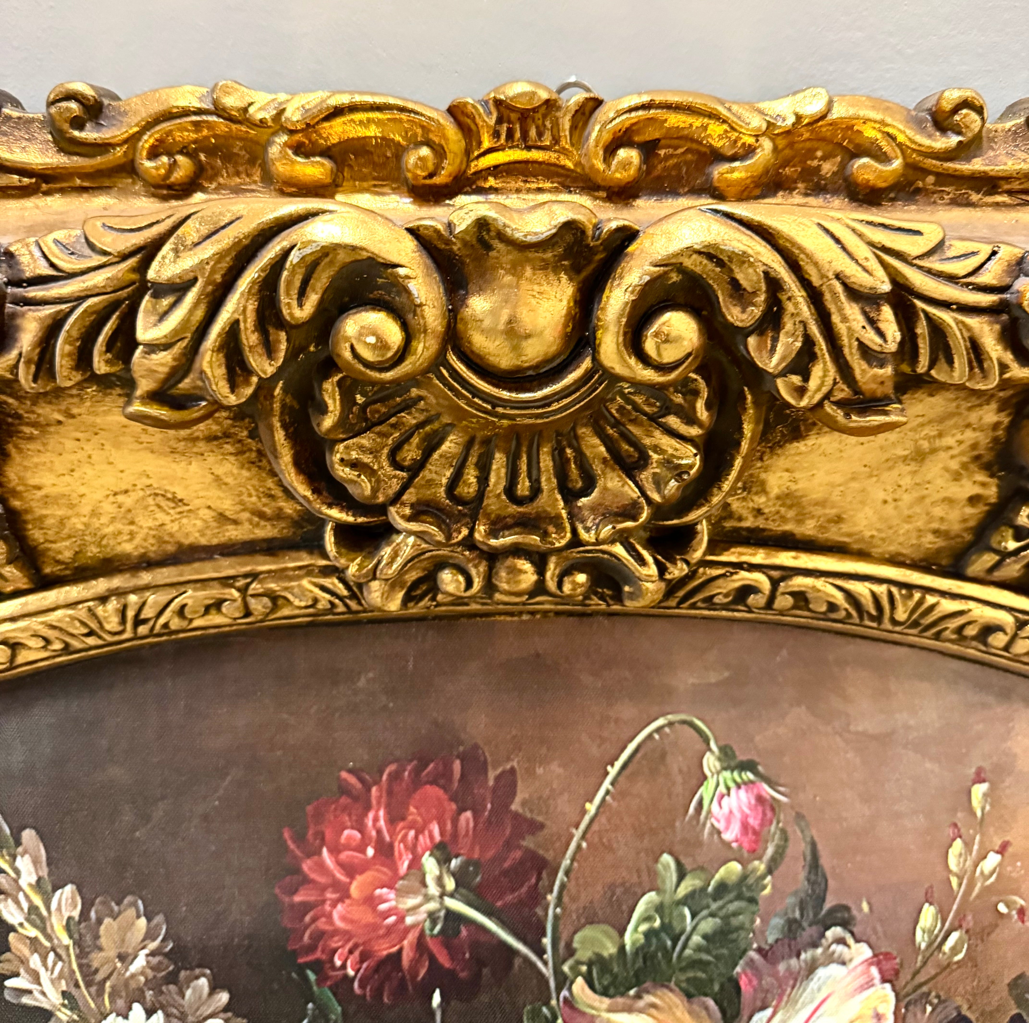 Floral Still Life in Gilded Baroque Frame