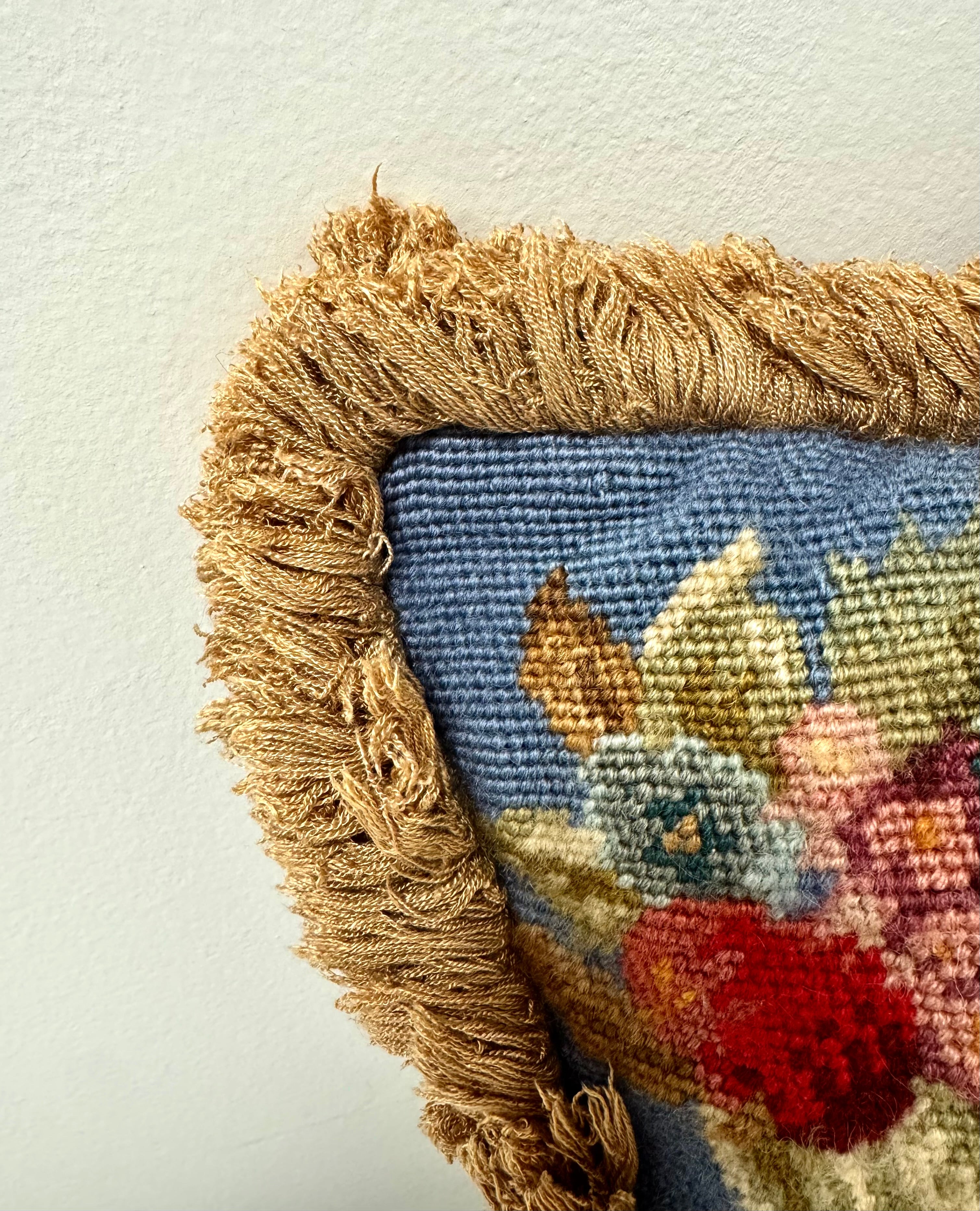 Roosters Needlepoint 17" Pillow