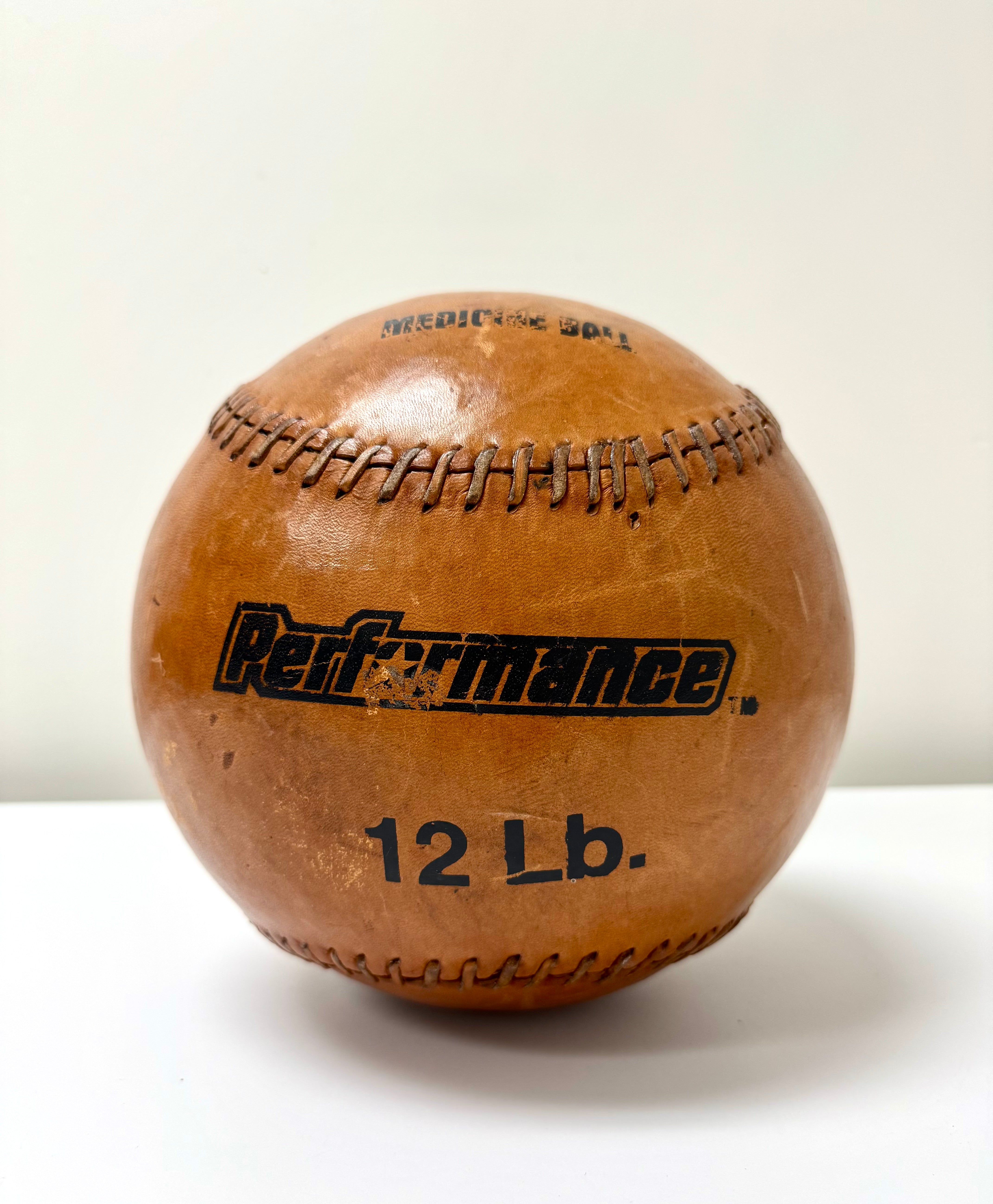 Vintage Leather 12lb Medicine Ball