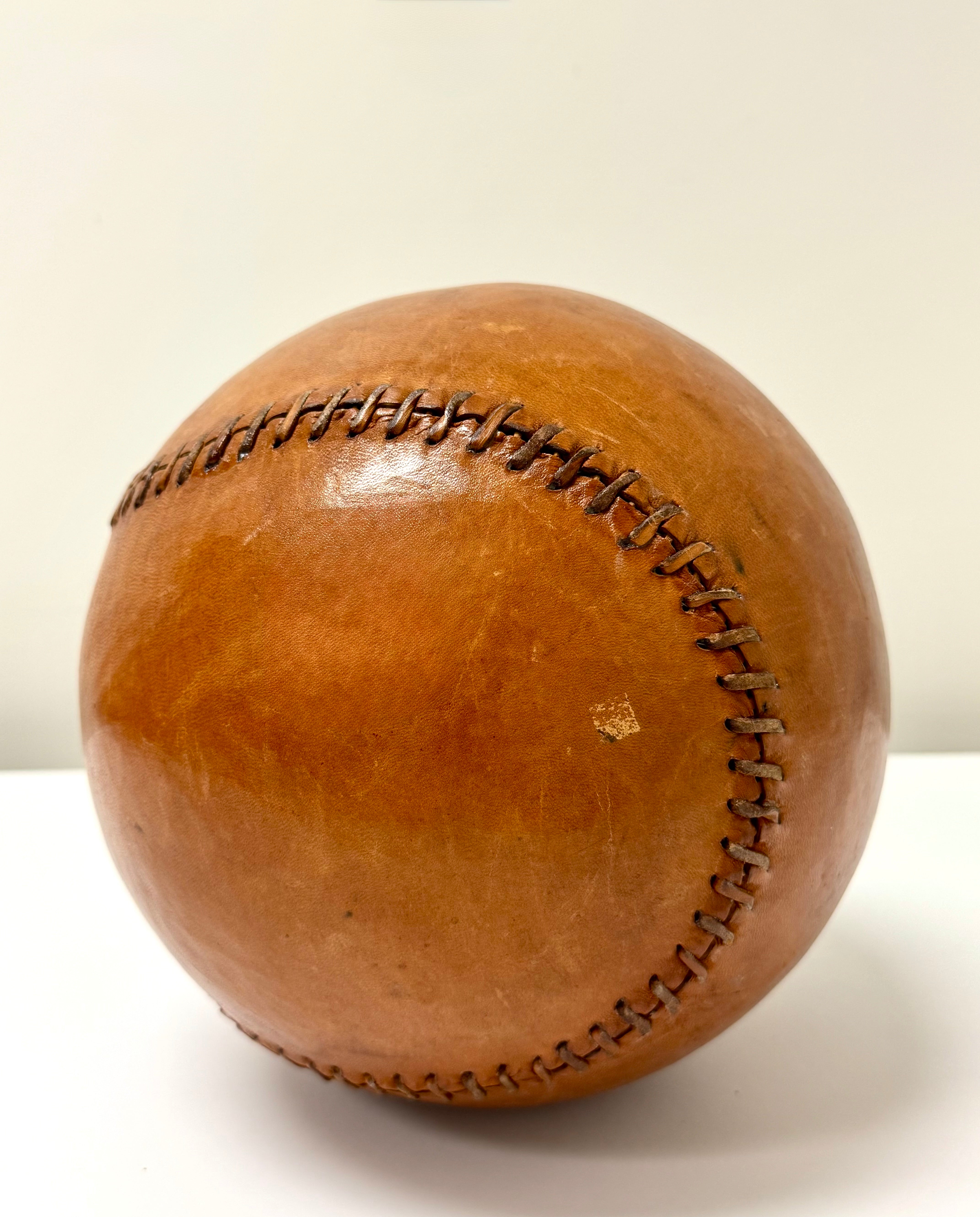 Vintage Leather 12lb Medicine Ball