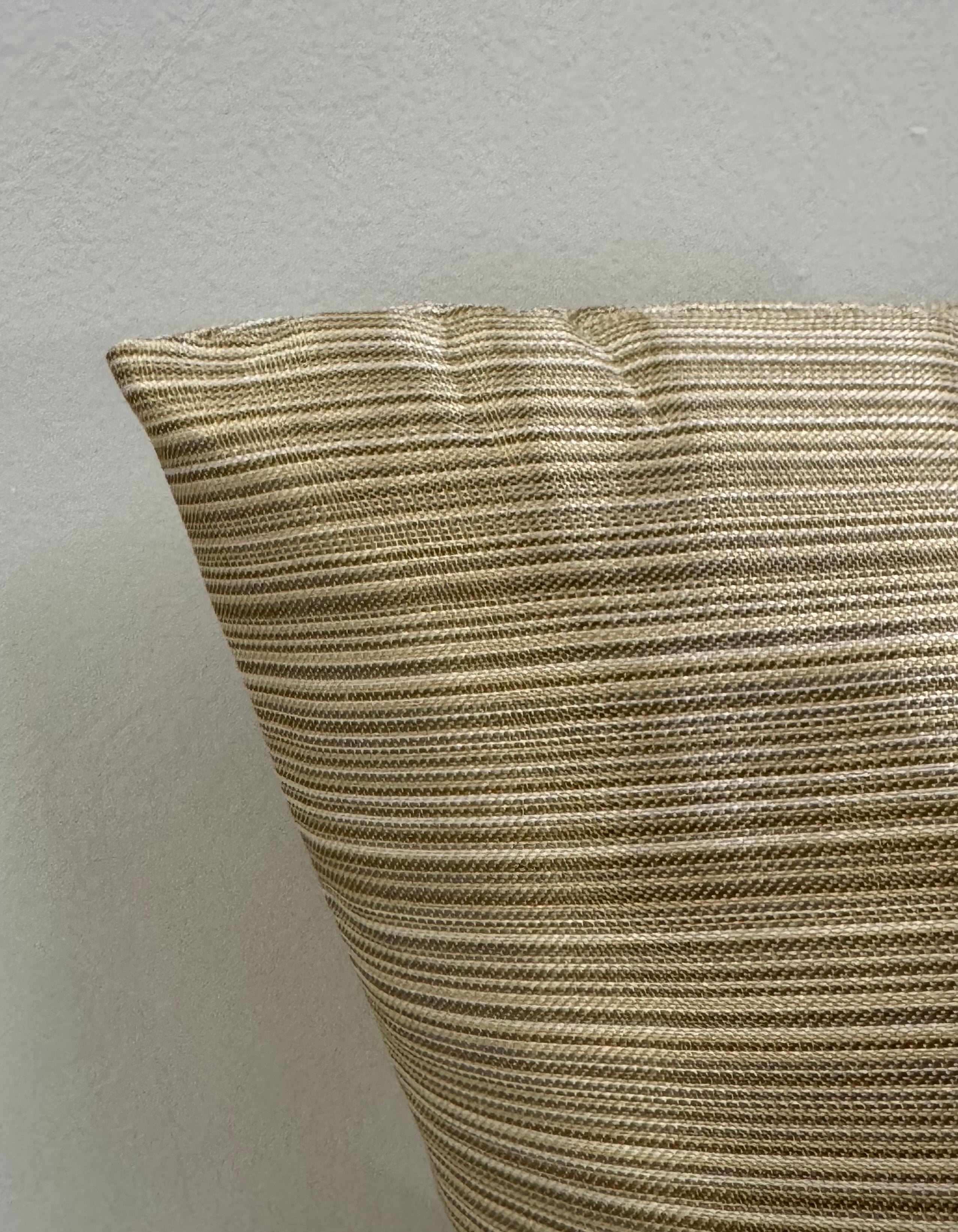 Coffee Thin Stripe 19" Pillow