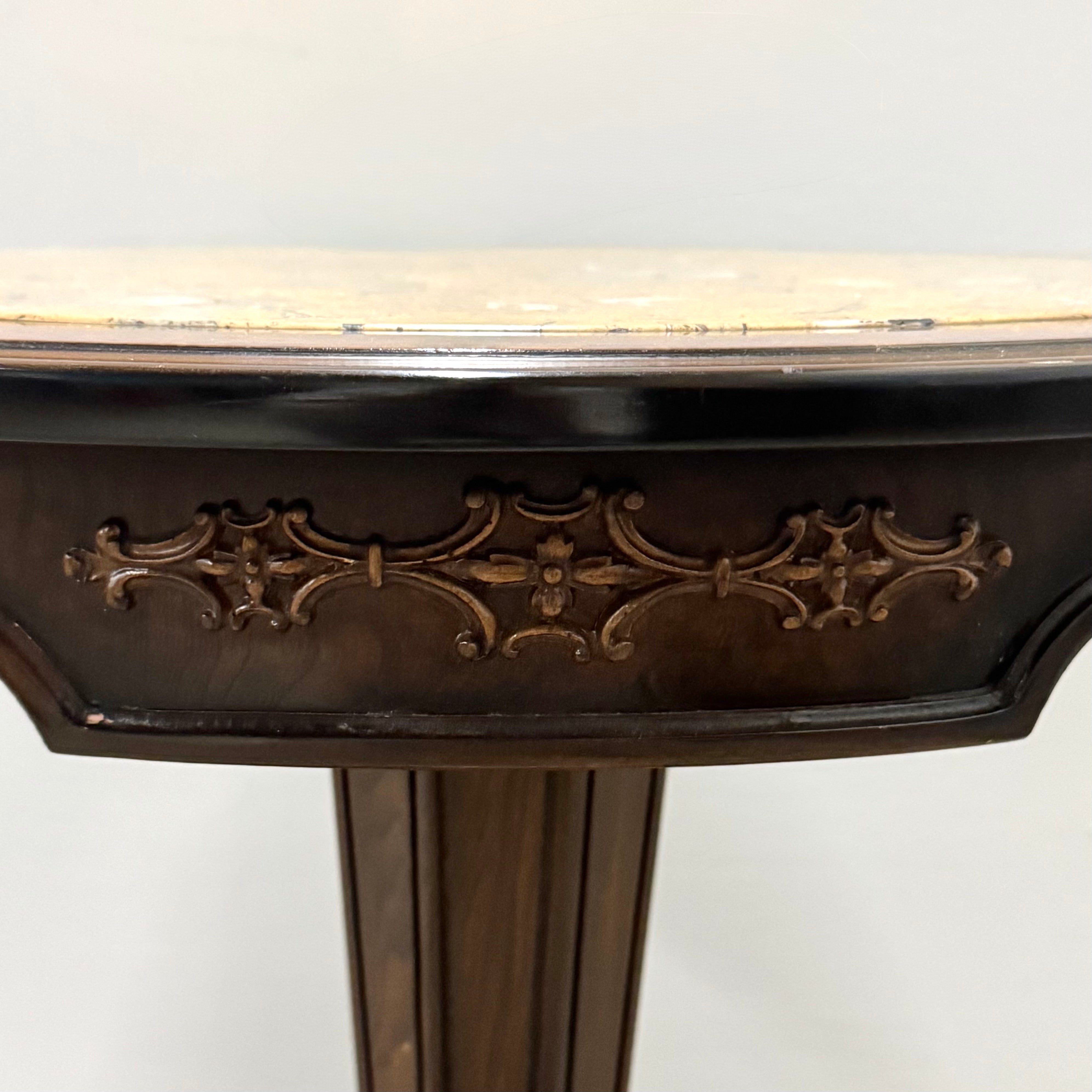 Abstract Marble-top Side Table