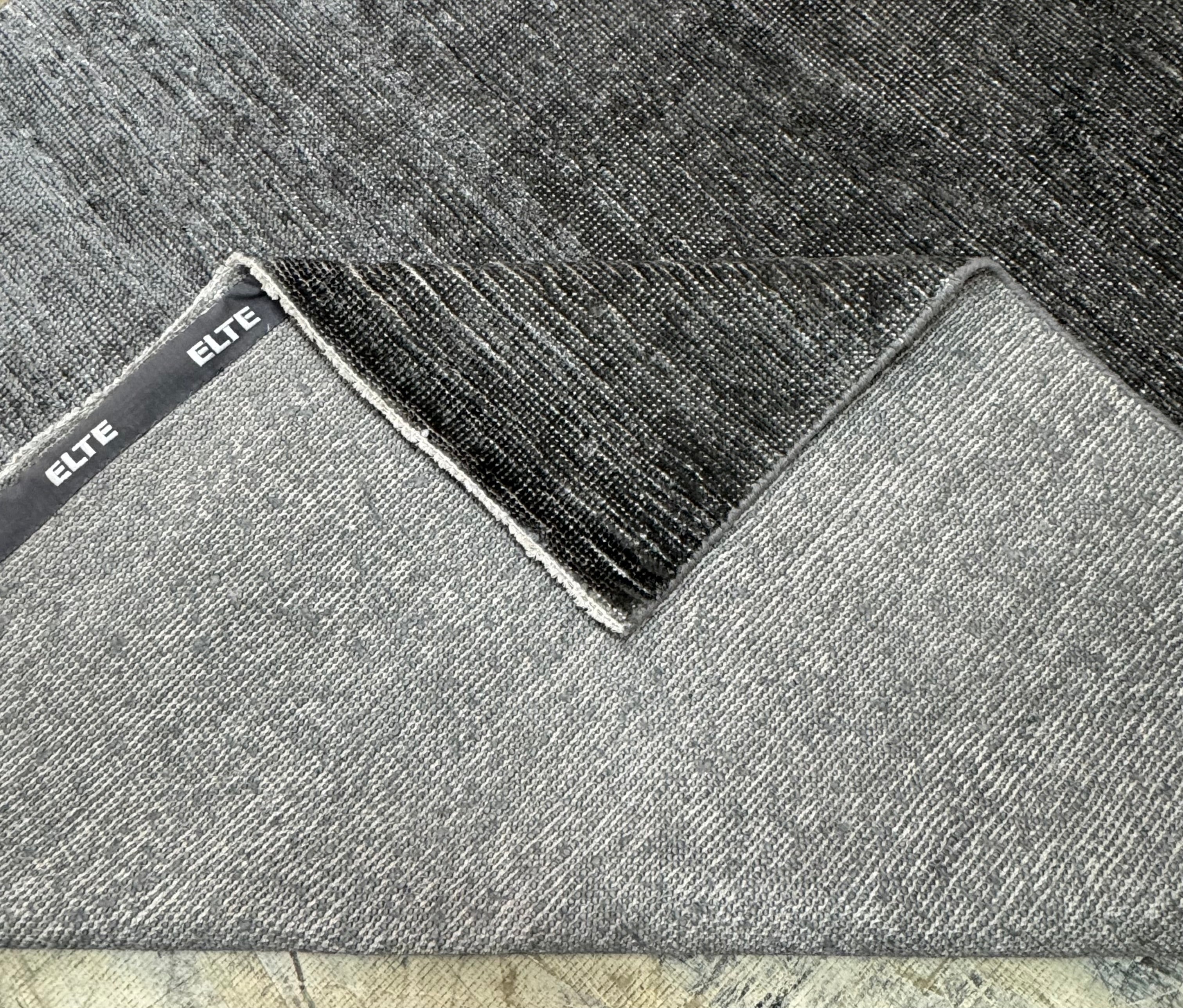 NEW! ELTE 'Midori' Graphite 6' x 9' Banana Silk Rug
