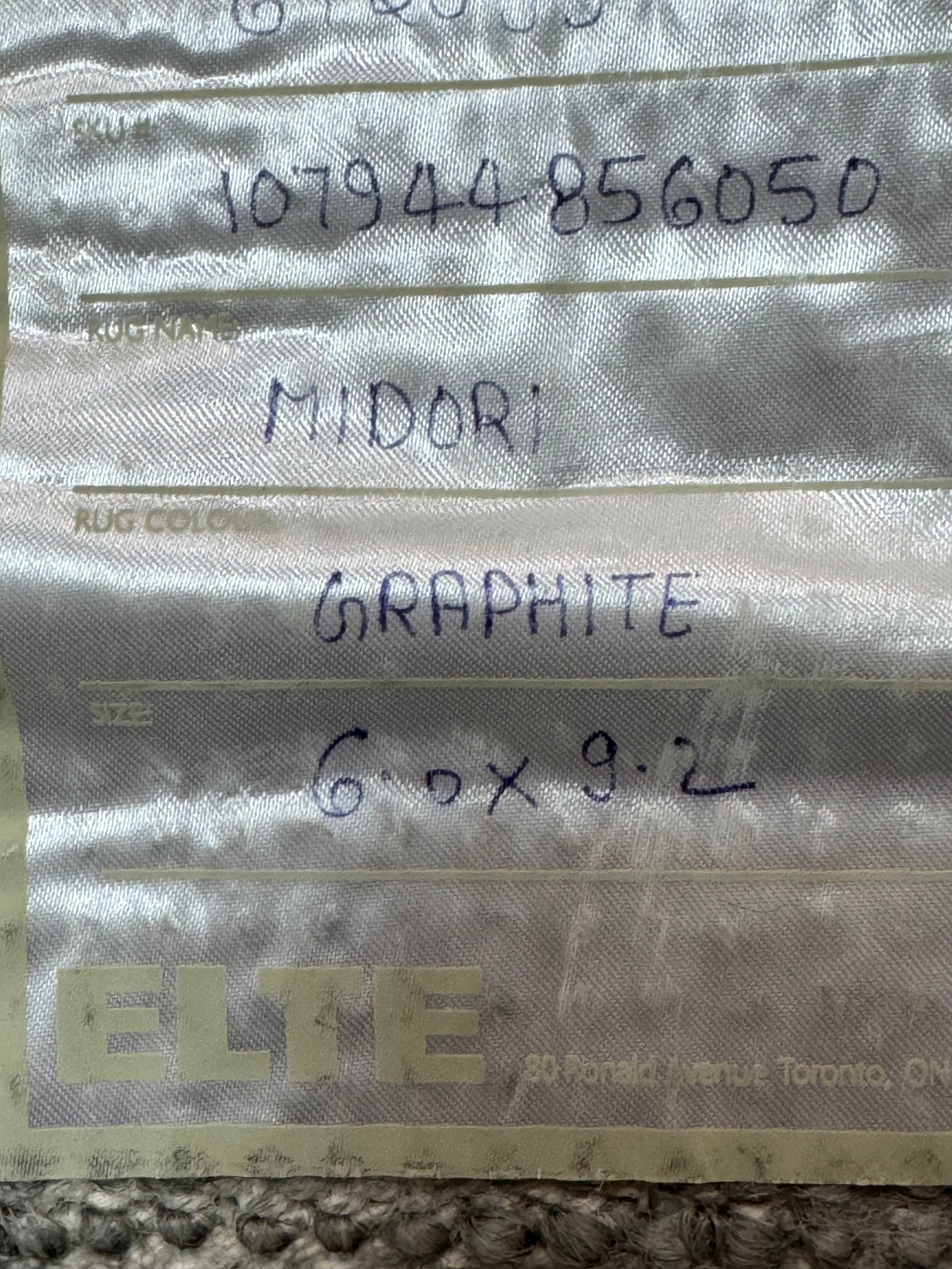 NEW! ELTE 'Midori' Graphite 6' x 9' Banana Silk Rug