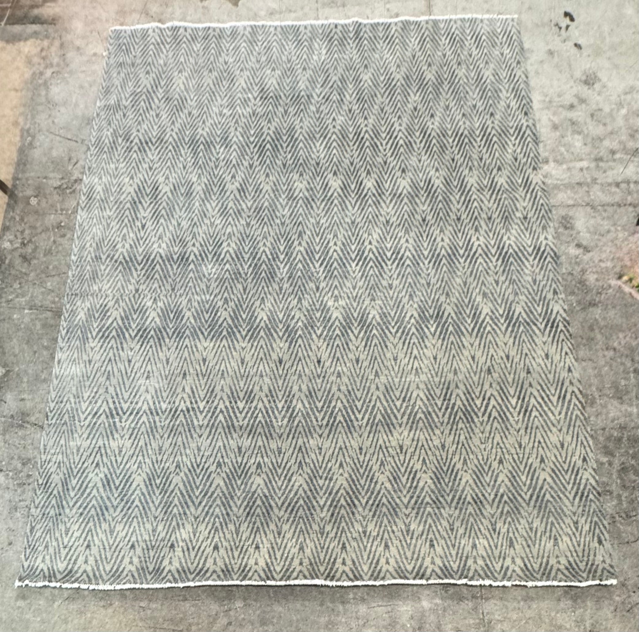 NEW! ELTE 'Arlington' Gray 8' x 10' Wool & Silk Rug