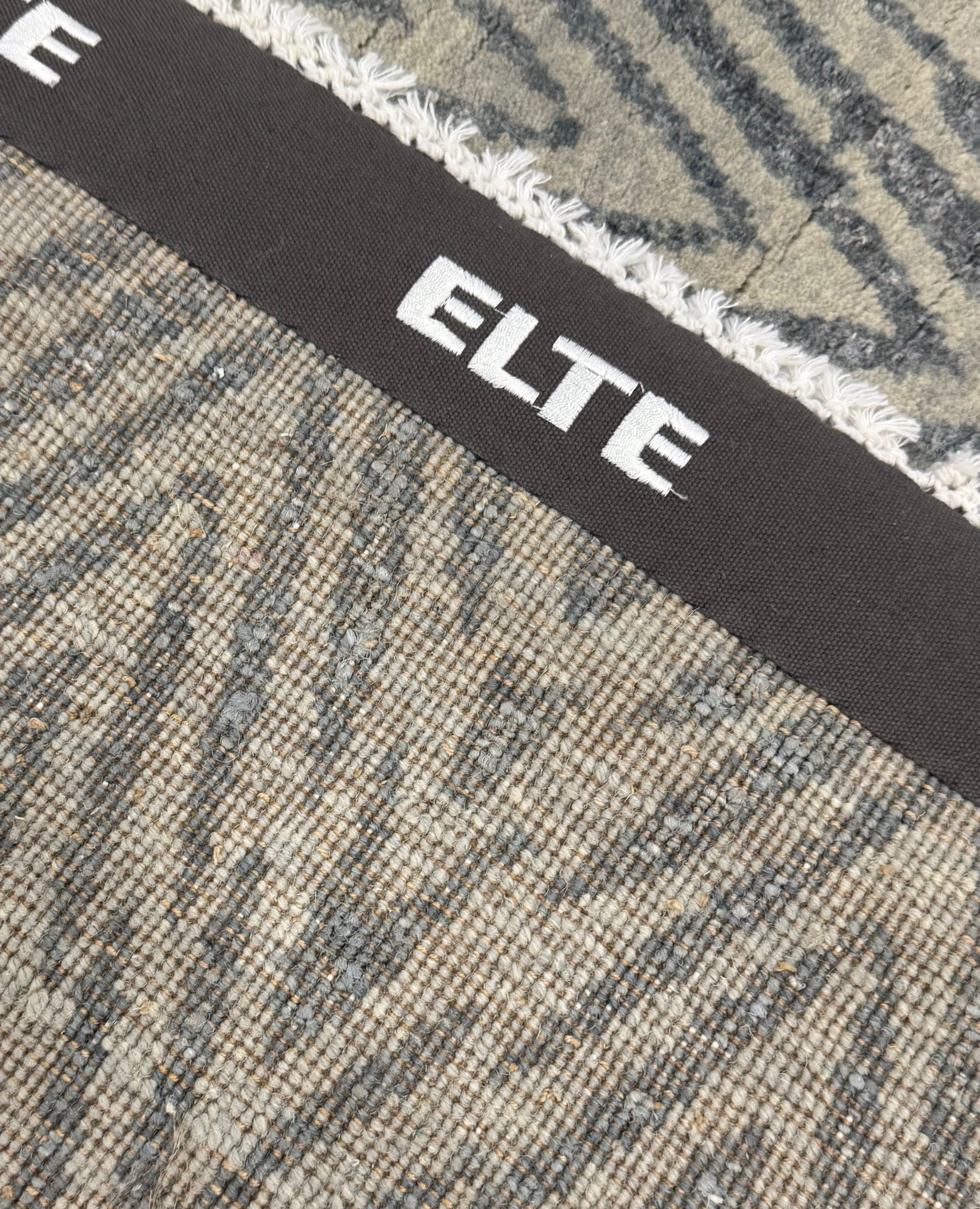 NEW! ELTE 'Arlington' Gray 8' x 10' Wool & Silk Rug