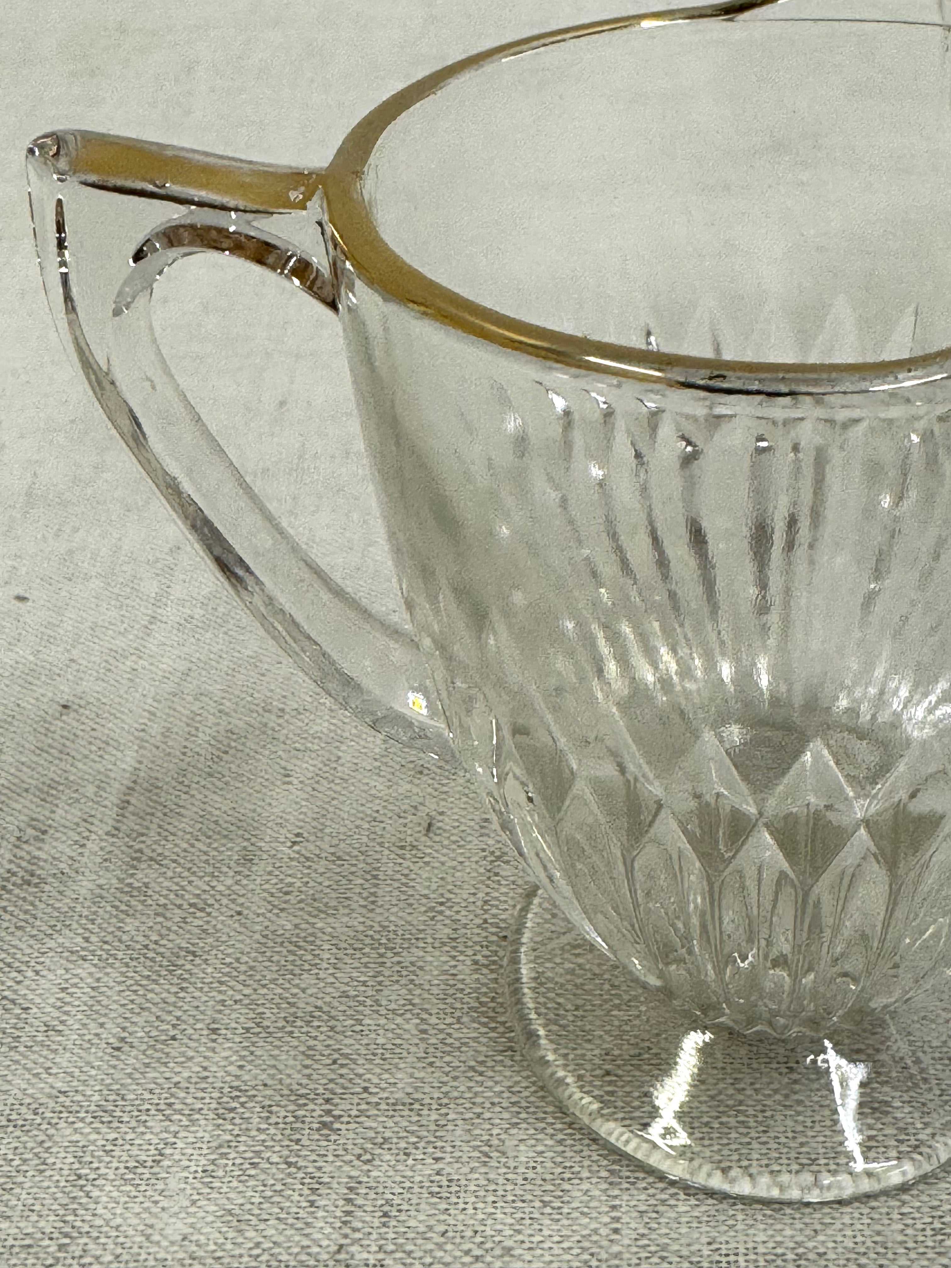 Vintage Jeannette Glass 'Anniversary' Cream & Sugar Set