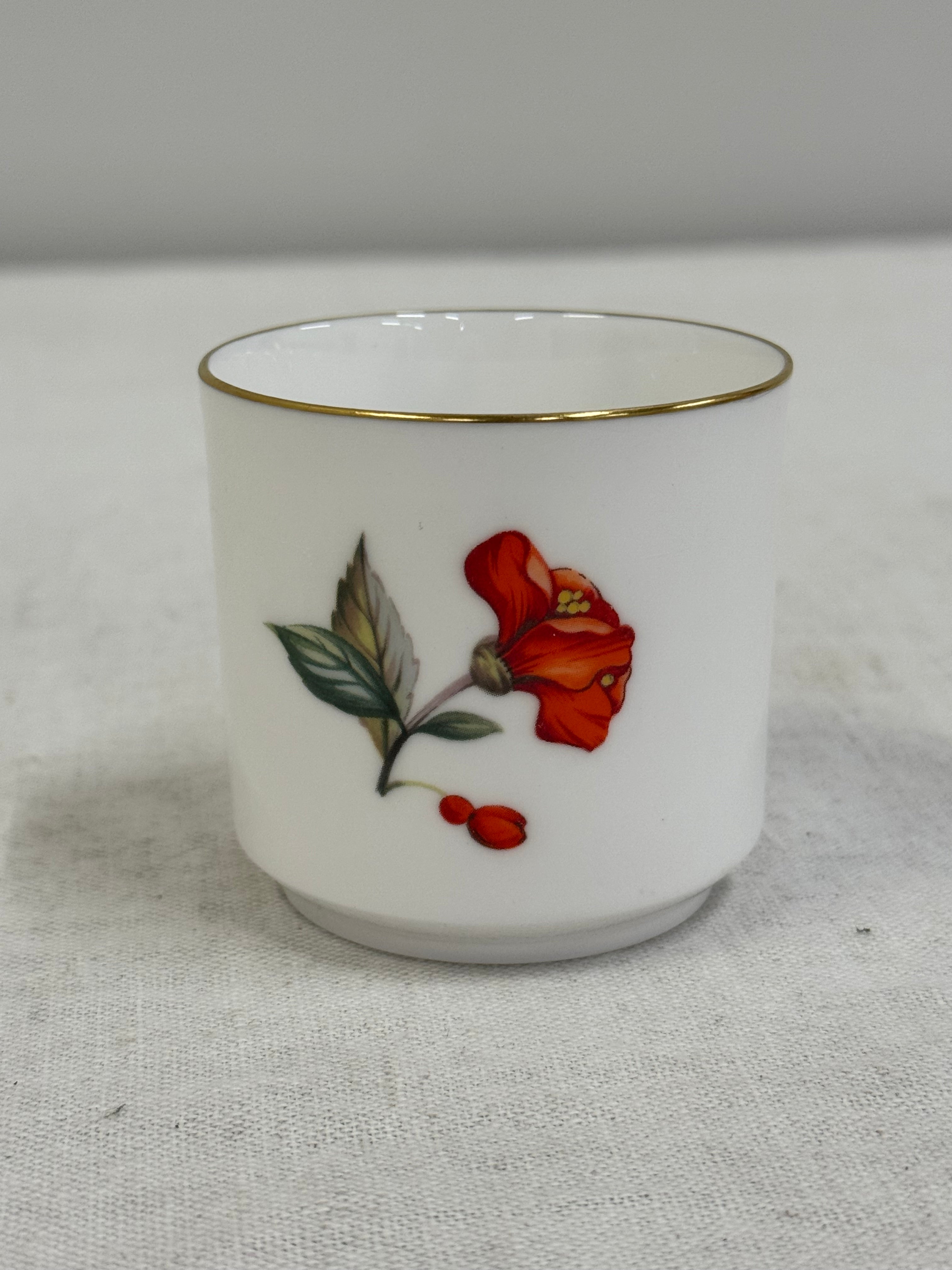 ROYAL WORCESTER Floral Toothpick Holder