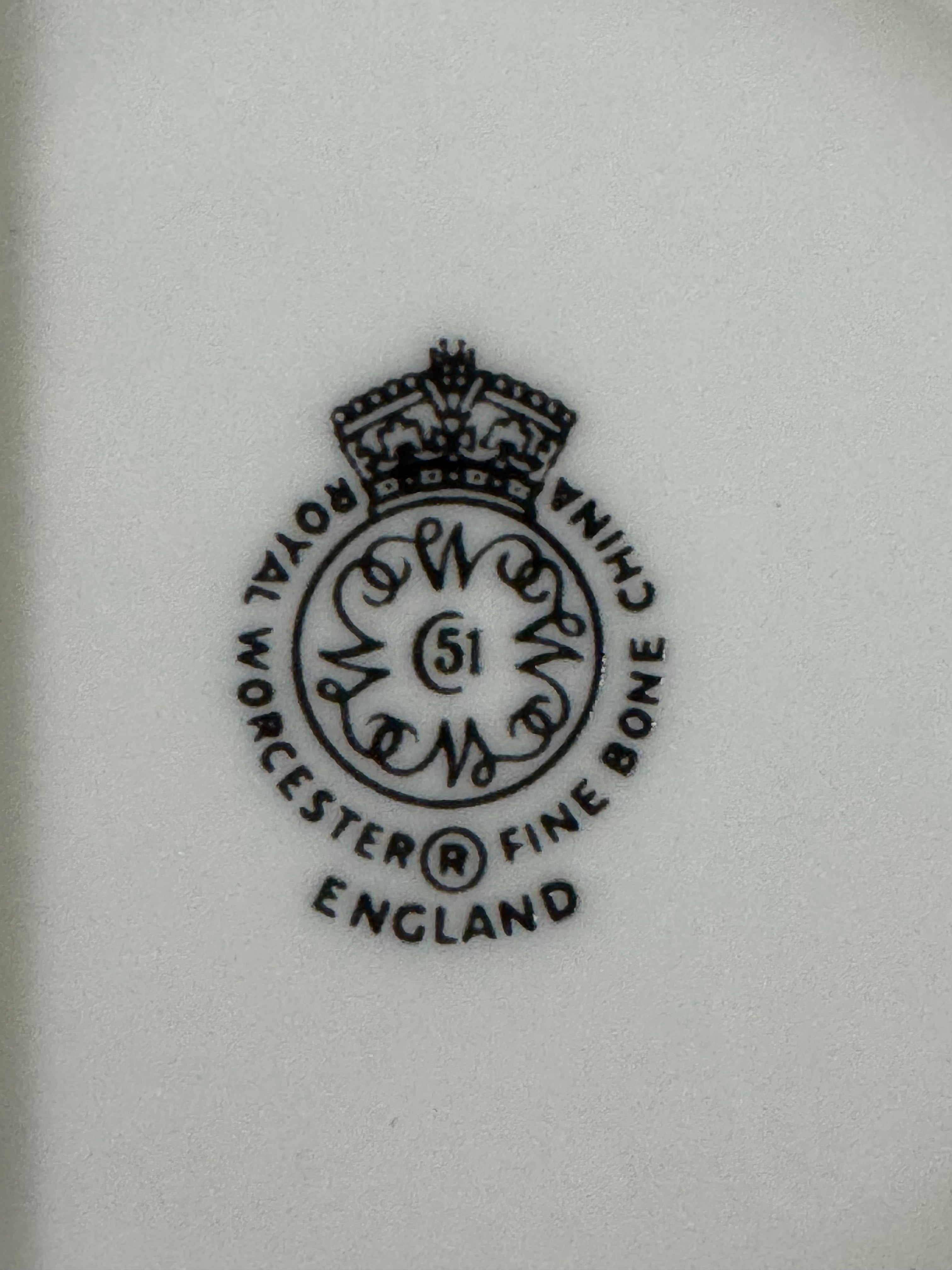 ROYAL WORCESTER Floral Toothpick Holder