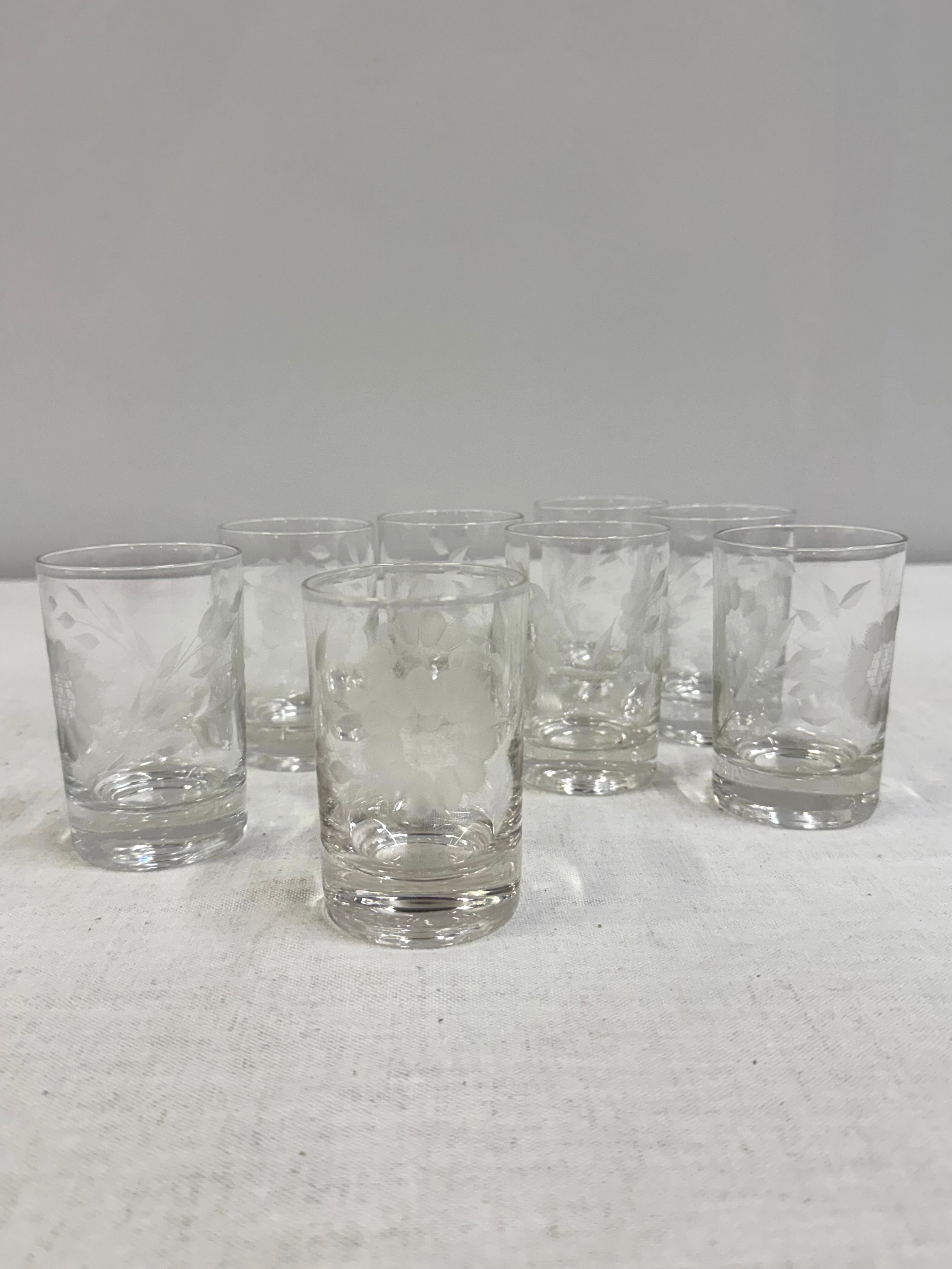 Cornflower Small Juice Glasses Set of 8
