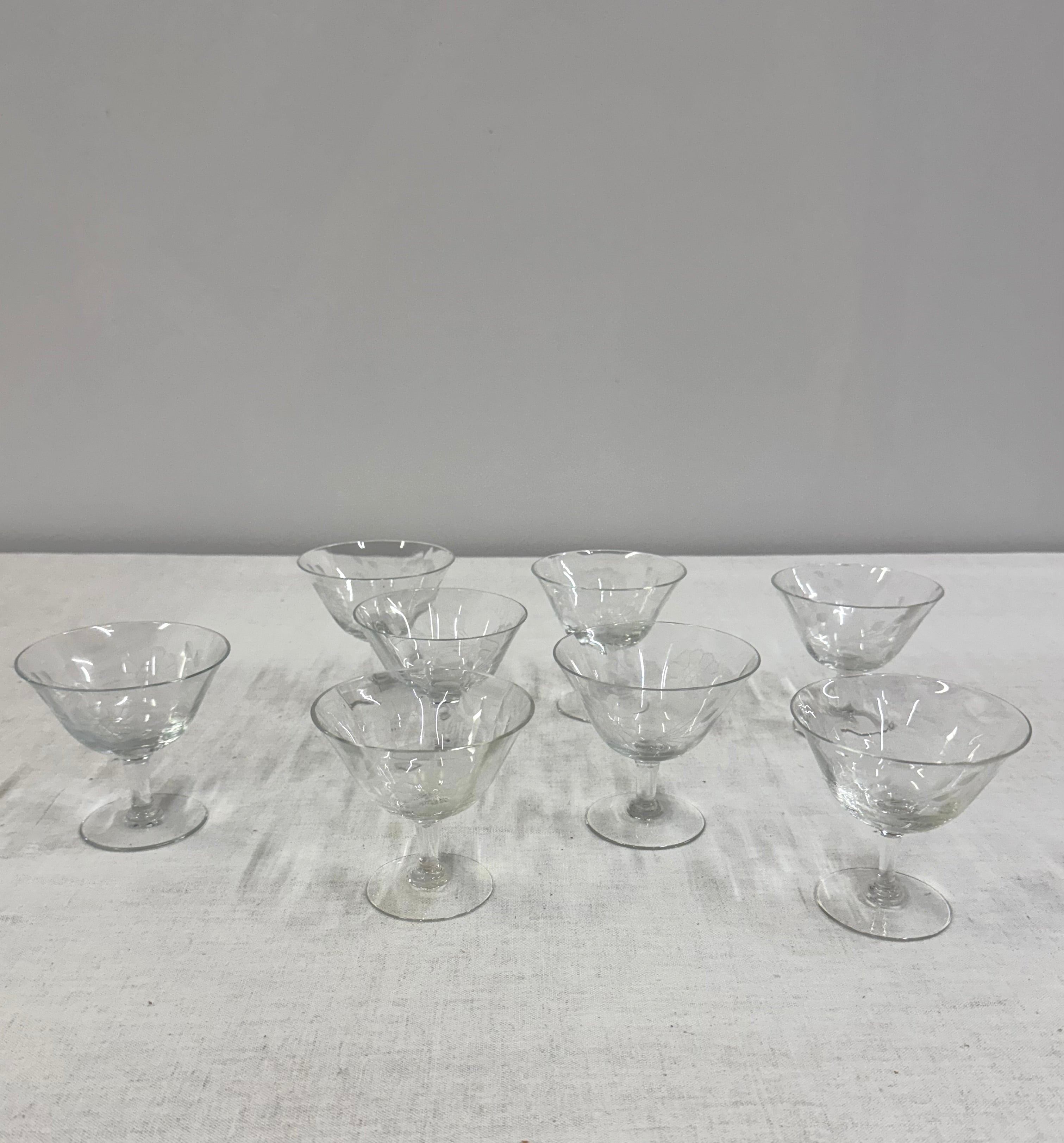 Cornflower Coupe Glasses Set of 8