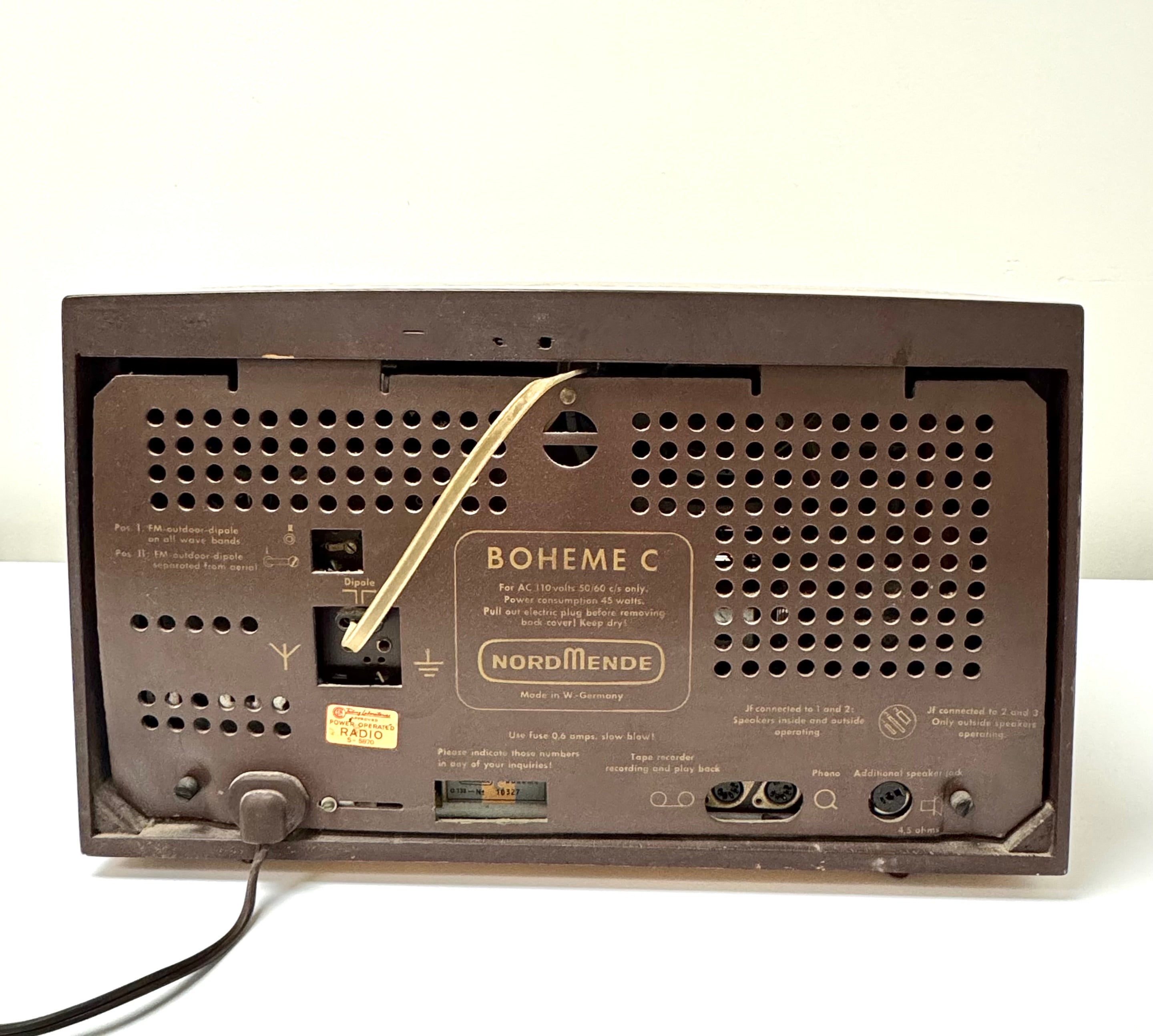 Vintage NORMENDE BOHEME Table Radio