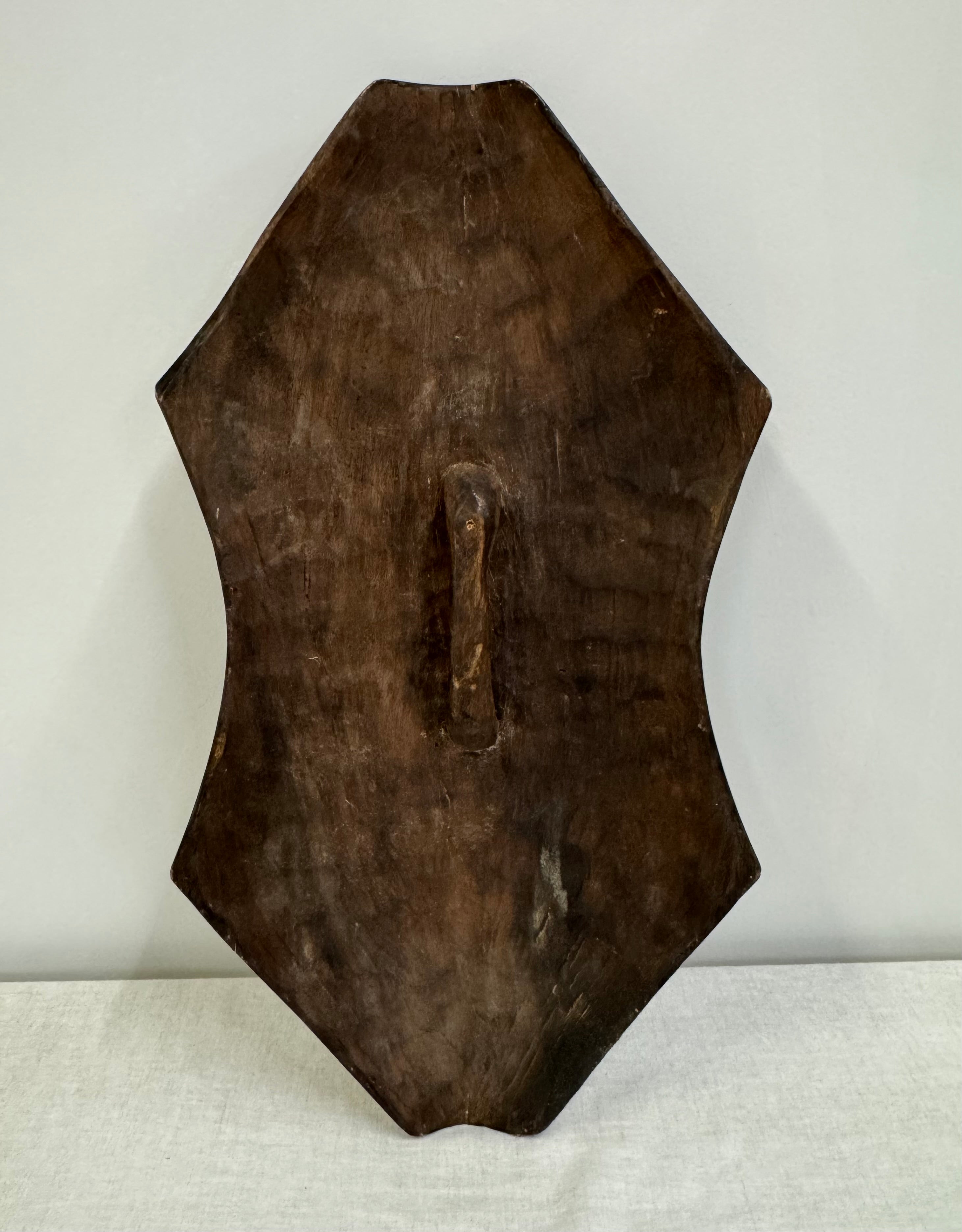 Vintage West African Hand-carved Shield