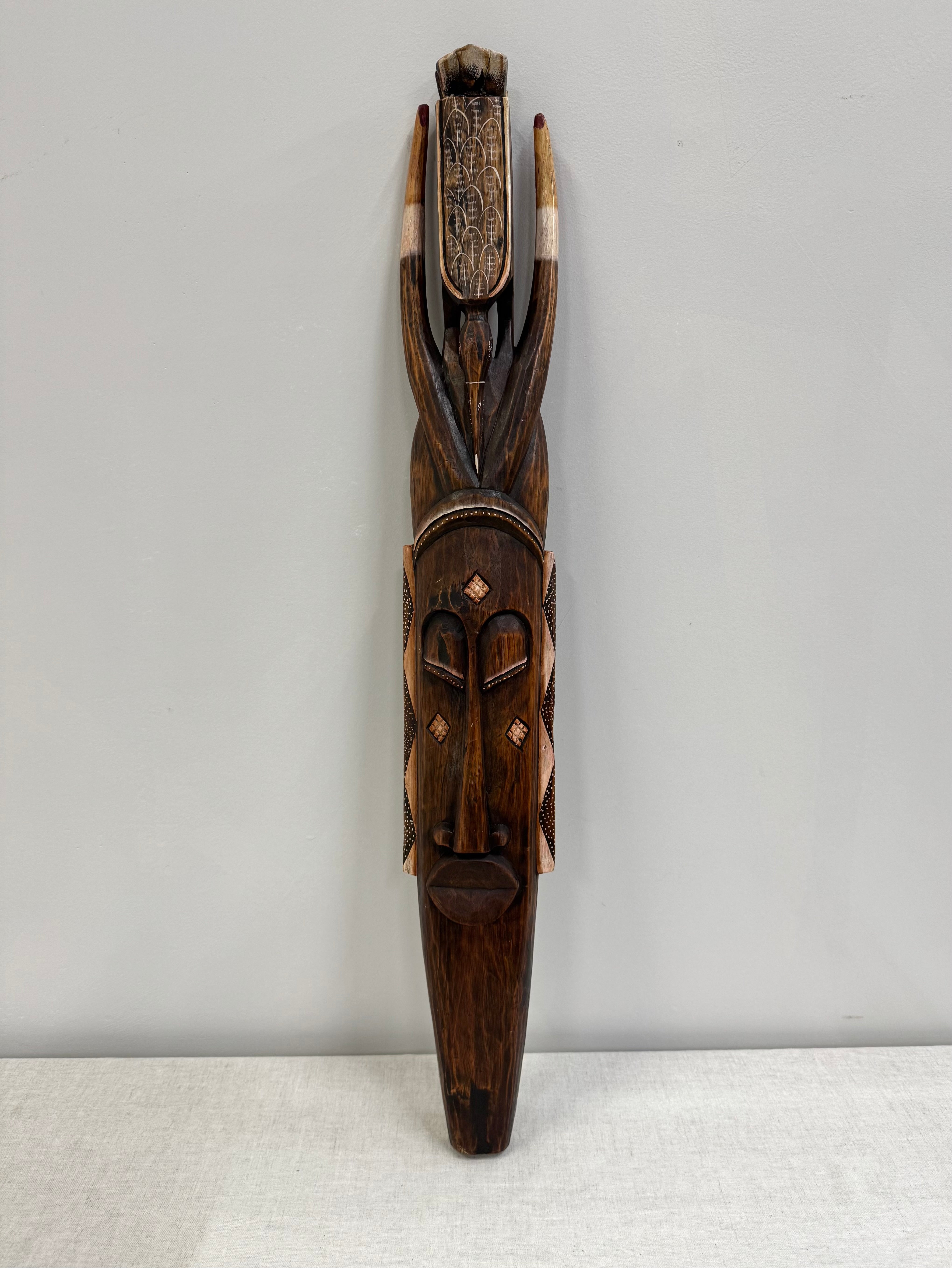Vintage African Hand-carved Wall Decor