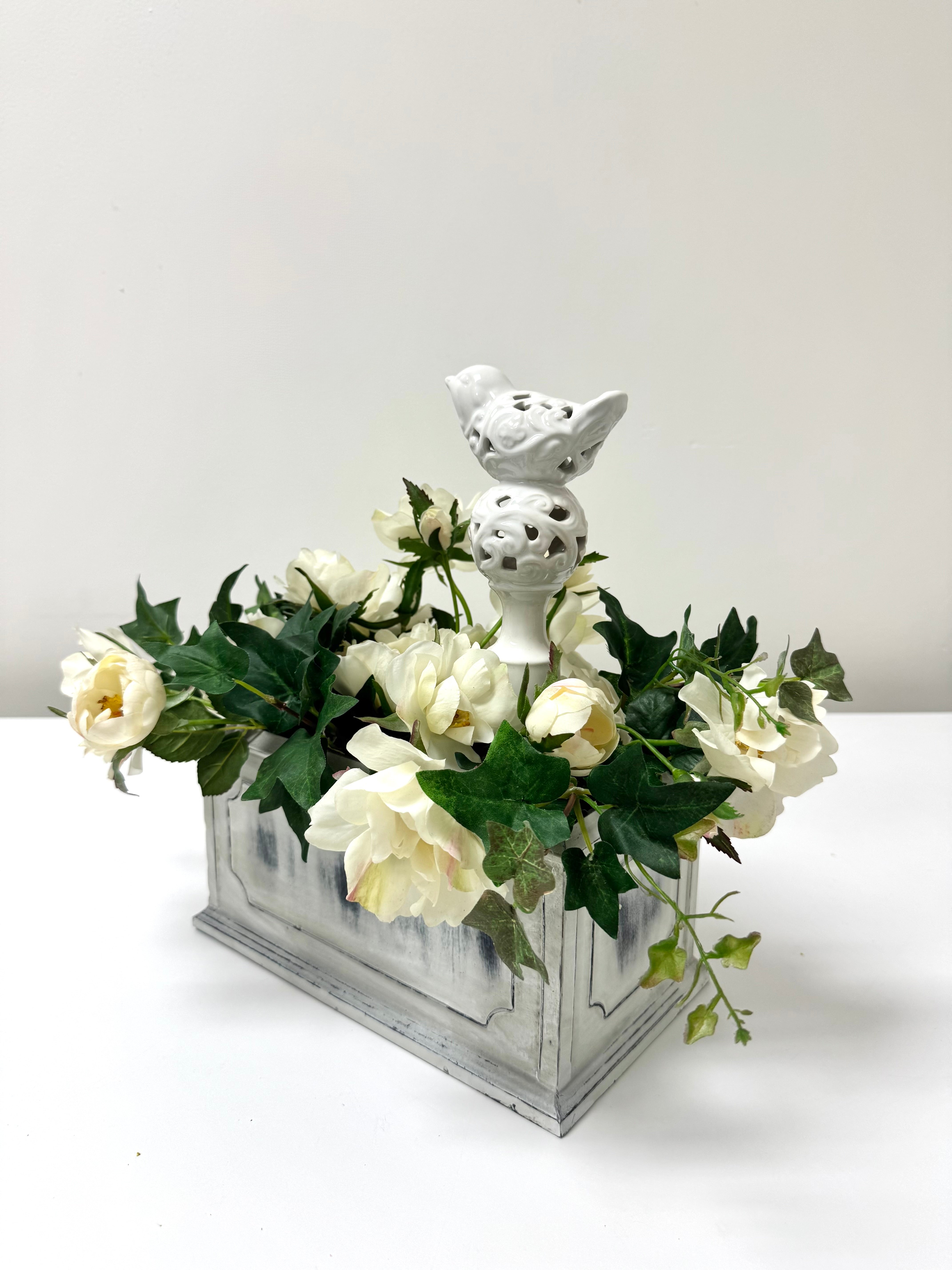 NEW White Roses Floral Arrangement