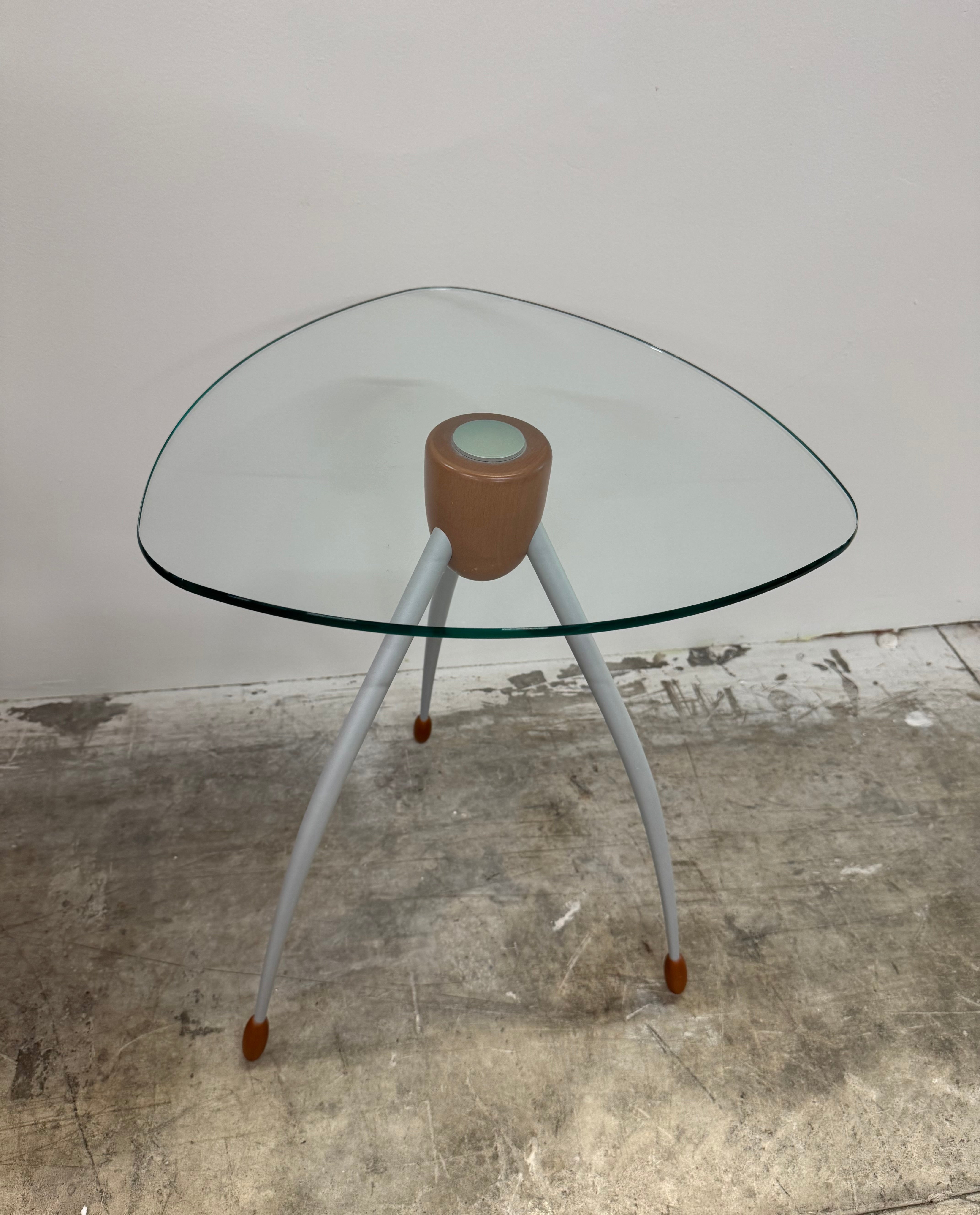 Philippe Starck Style Glass Side Table