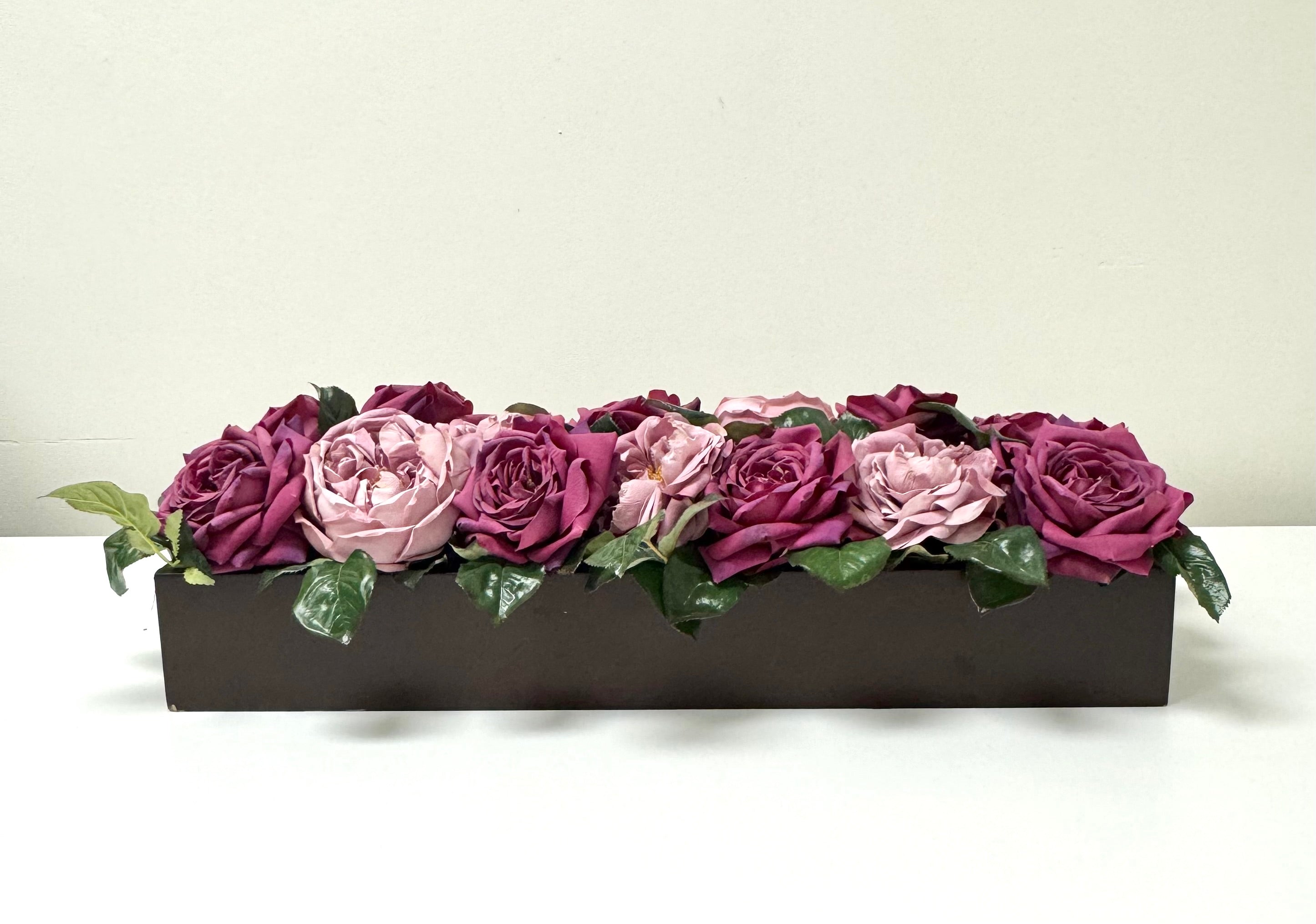 NEW Dusty Pink & Magenta Roses Floral Arrangement