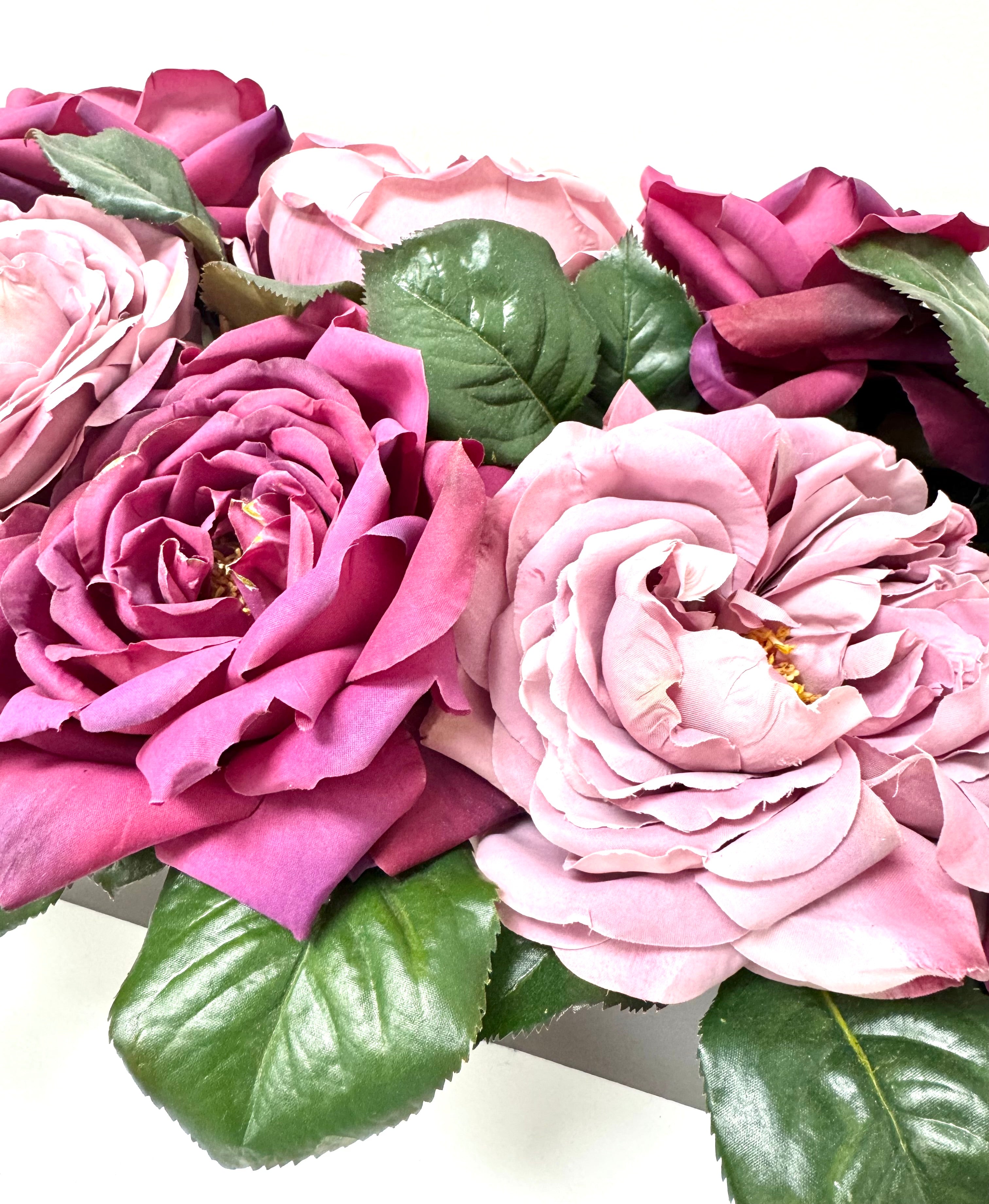 NEW Dusty Pink & Magenta Roses Floral Arrangement