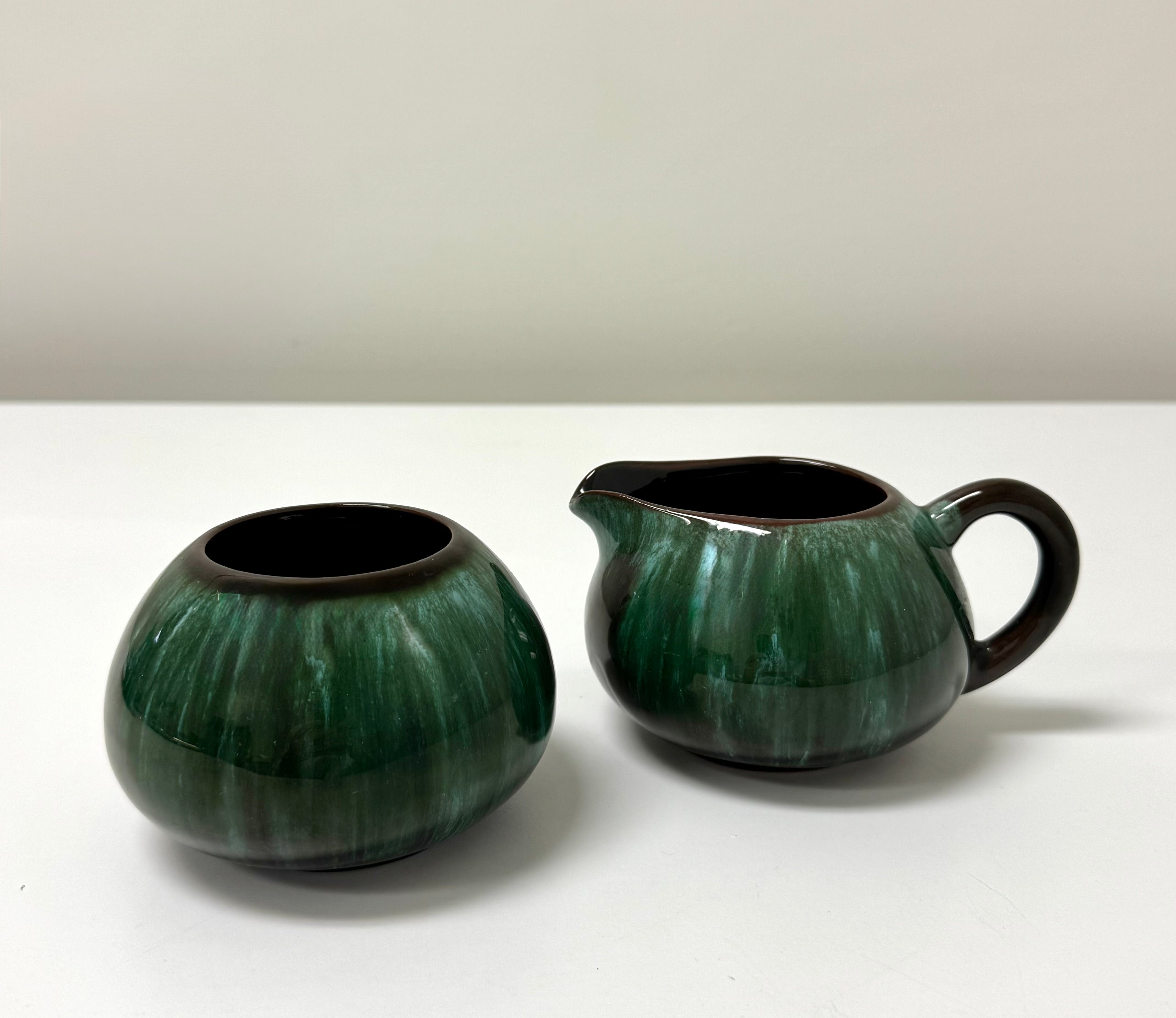 Vintage BLUE MOUNTAIN POTTERY Cream & Sugar