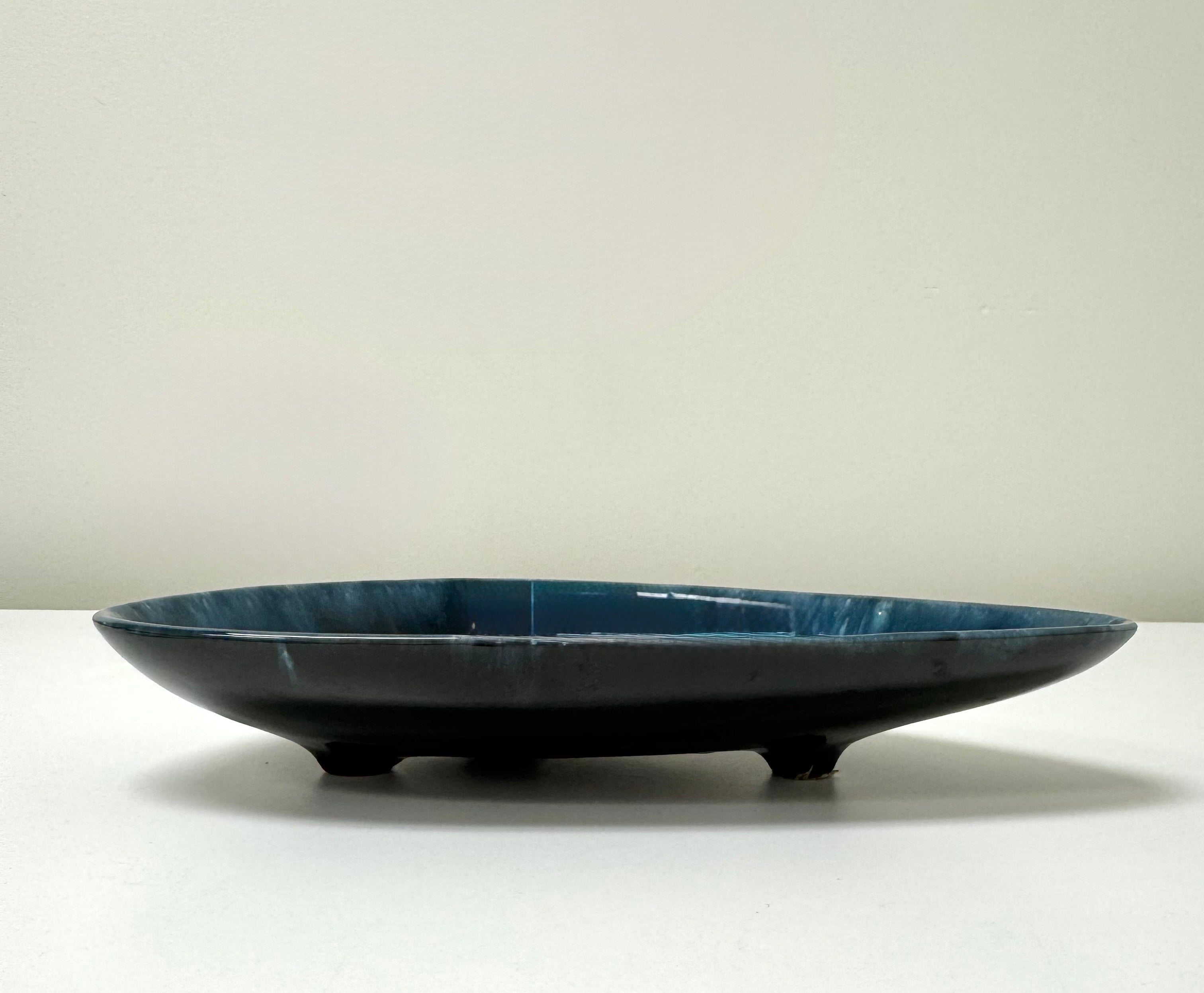 Vintage BLUE MOUNTAIN POTTERY Granite Blue Dish