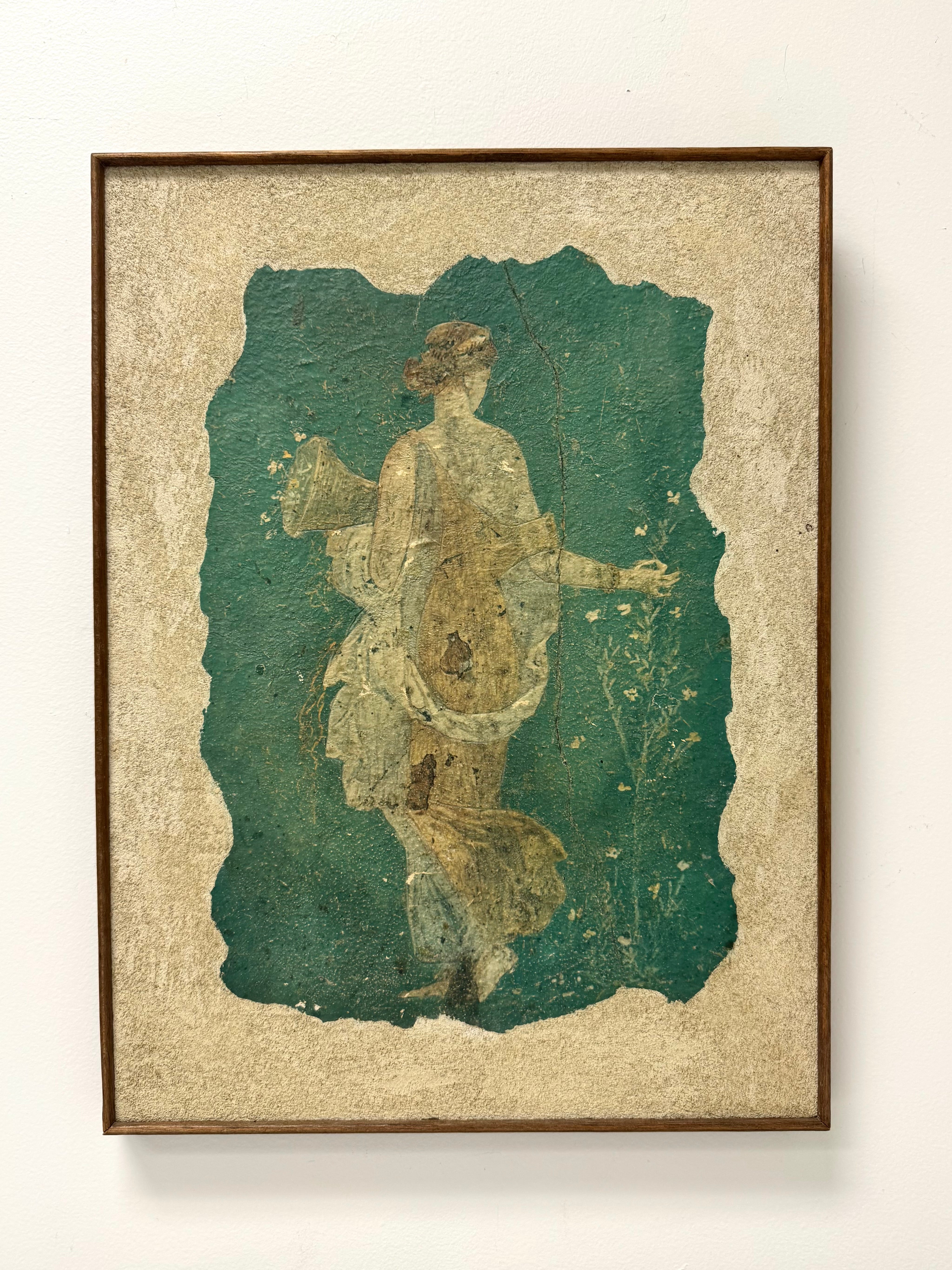 Vintage 'Pompeii Flora' Stone Fresco