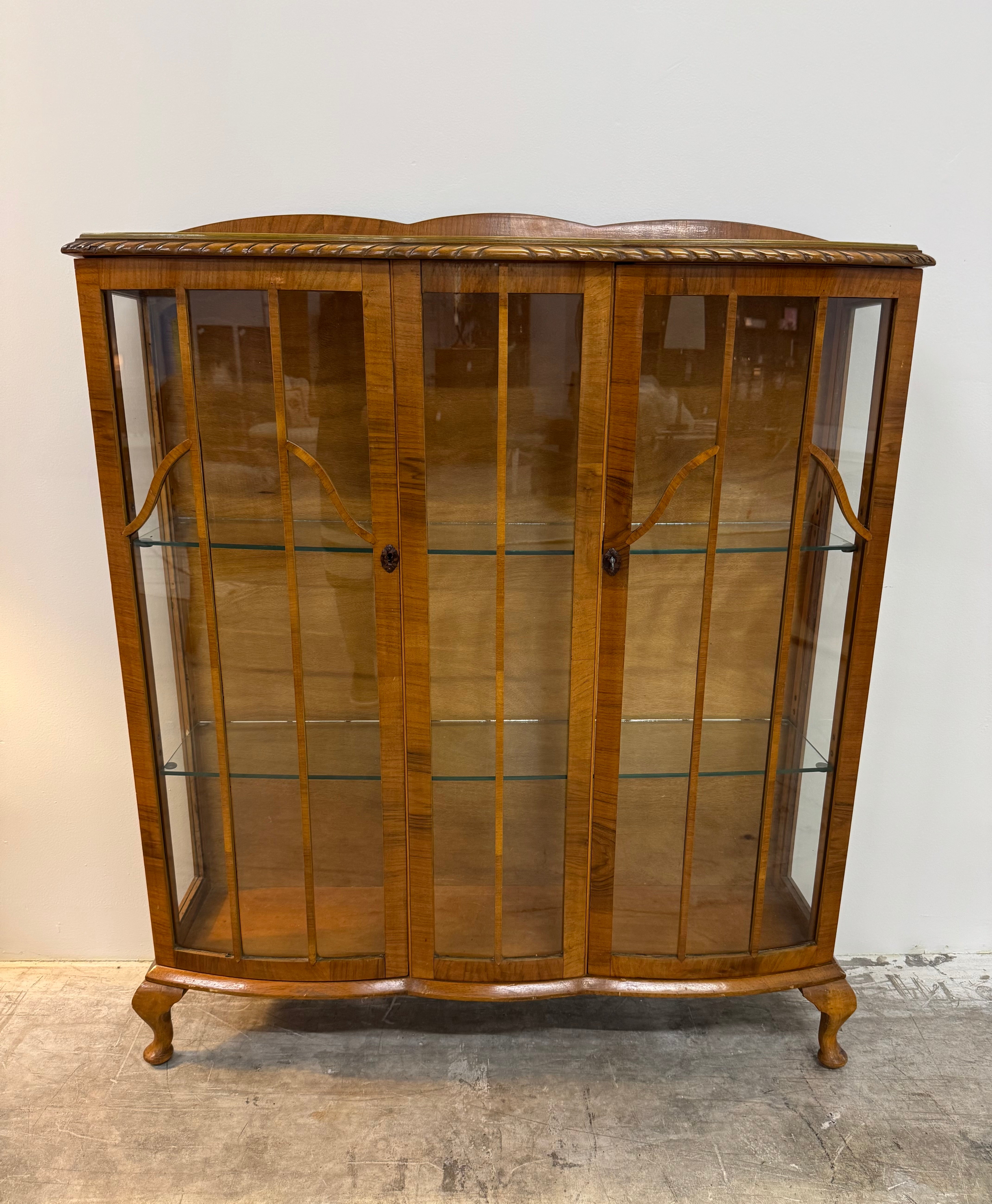 Vintage Walnut Serpentine Cabinet