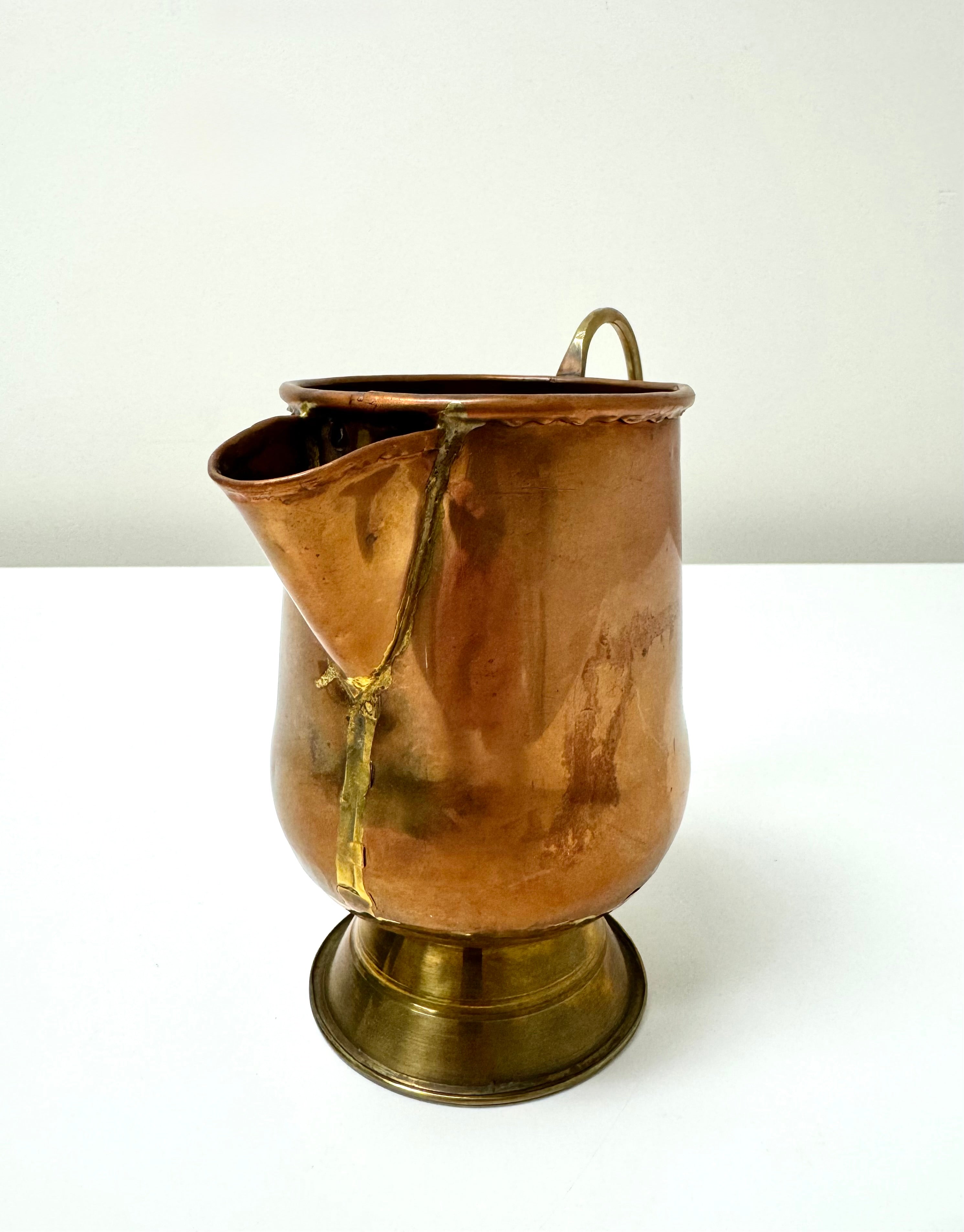 Antique Handmade Copper Pitcher